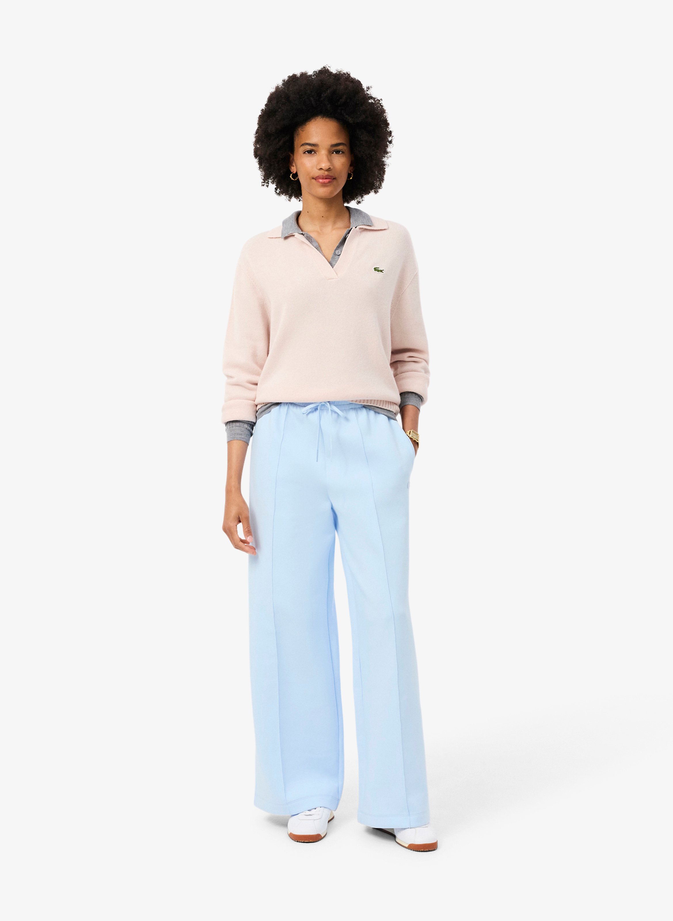 Weite Sweatpants aus Baumwollmischung LACOSTE Blau