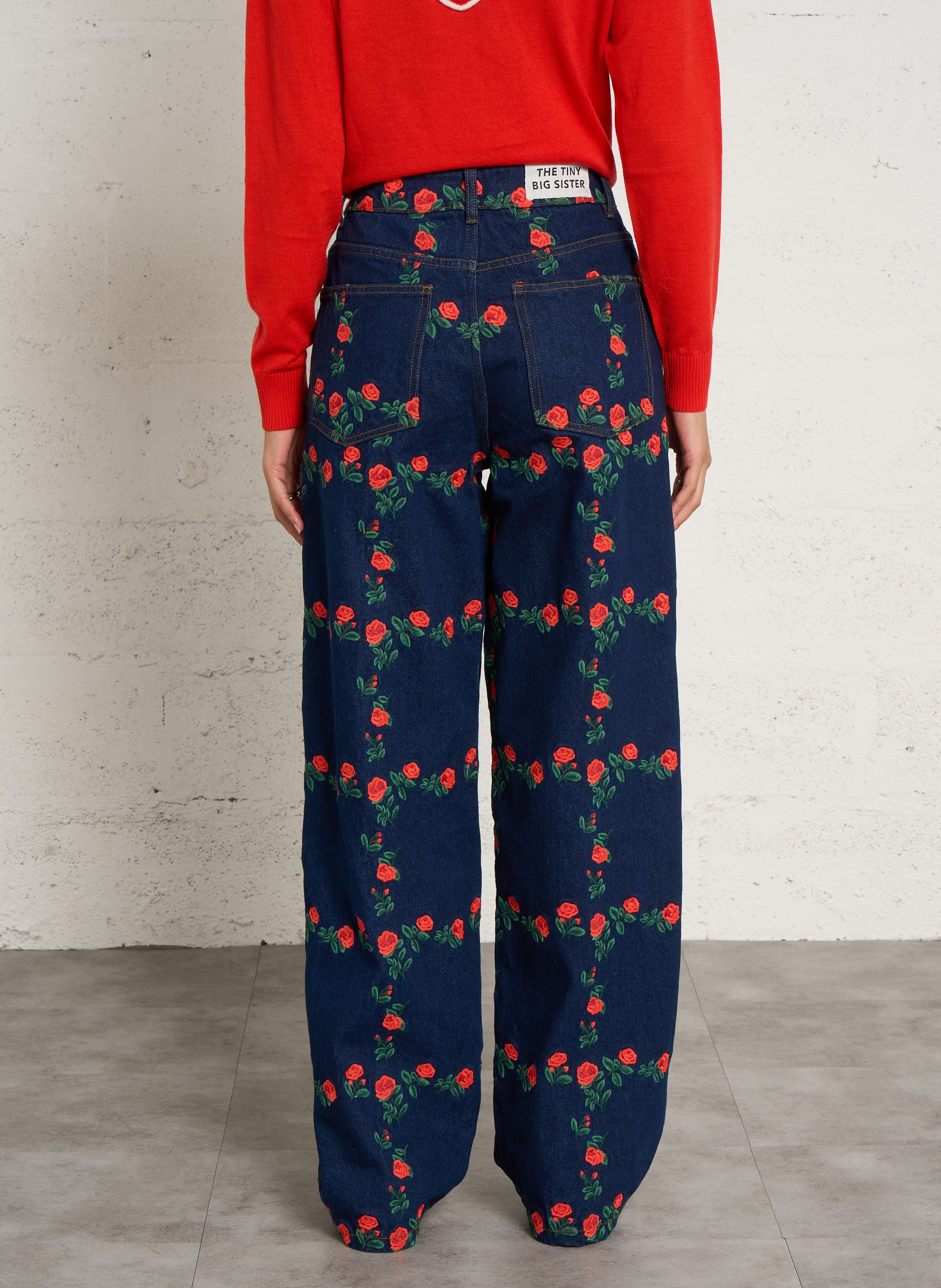 Grote katoenen jeans THE TINY BIG SISTER Veelkleurig
