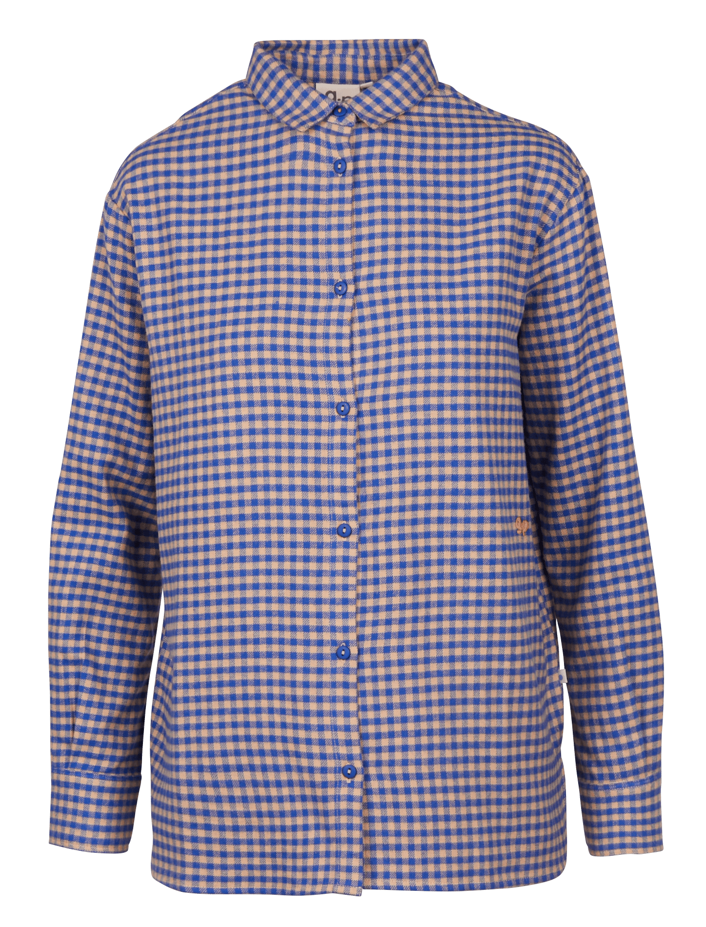 Weites Vichy-Hemd aus Bio-Baumwolle A.P Blau