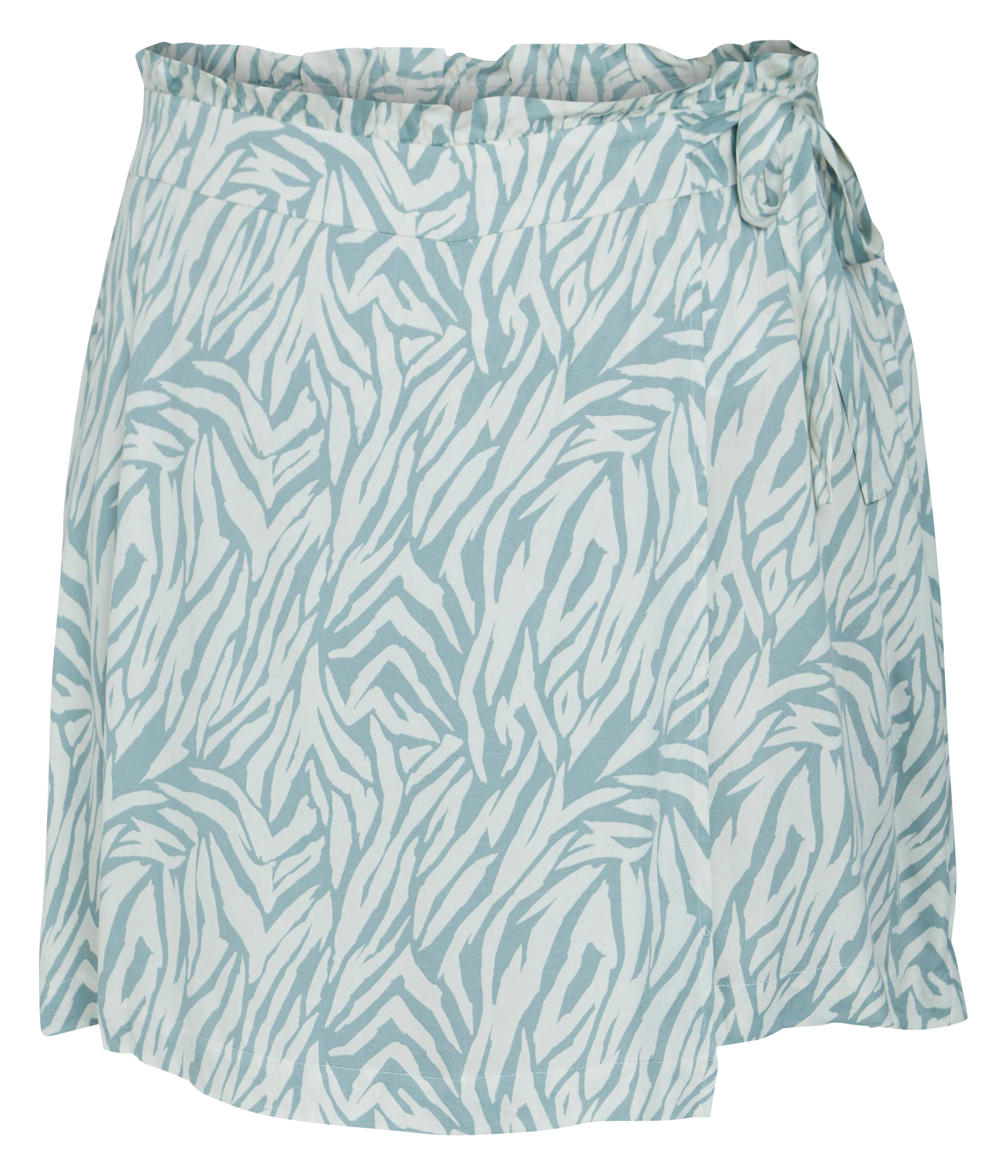 Jupe courte portefeuille imprimée  EVOKED Bleu