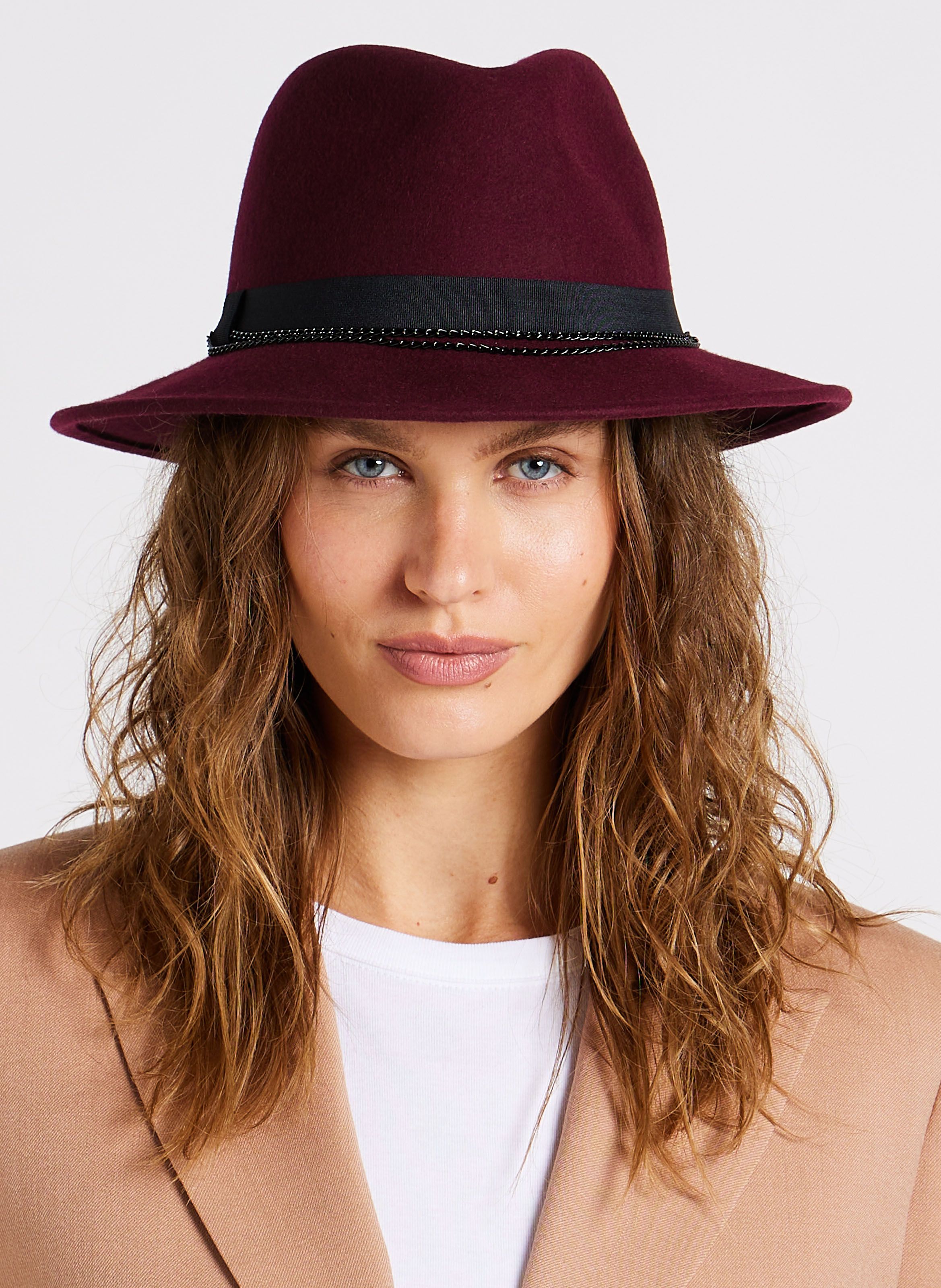 Maroon store wool hat