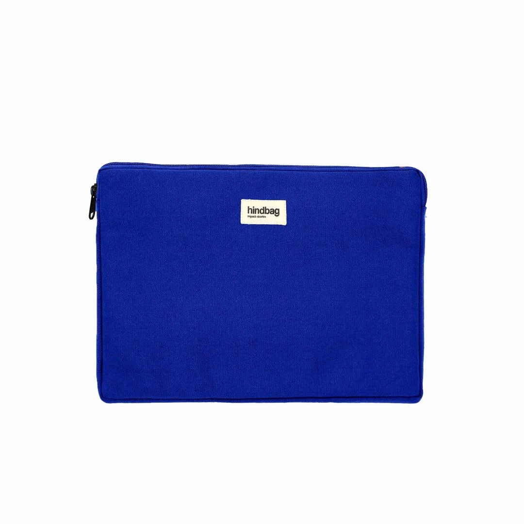 Cotton laptop sleeve with shock-absorbing foam HINDBAG