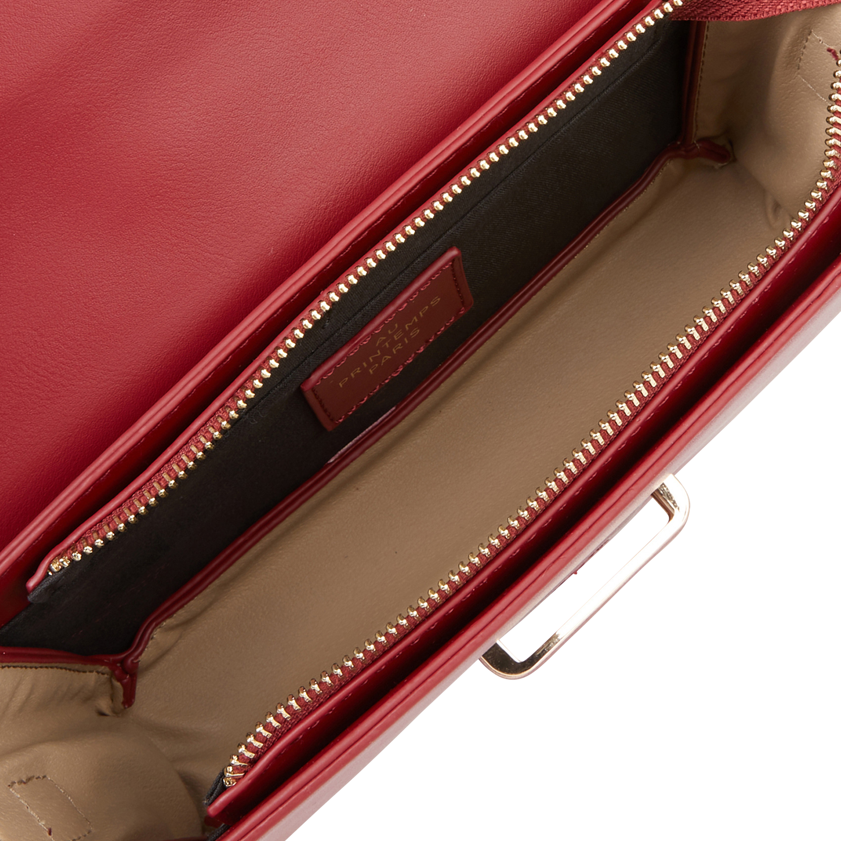 Sac bandoulière effet cuir AU PRINTEMPS PARIS Rouge