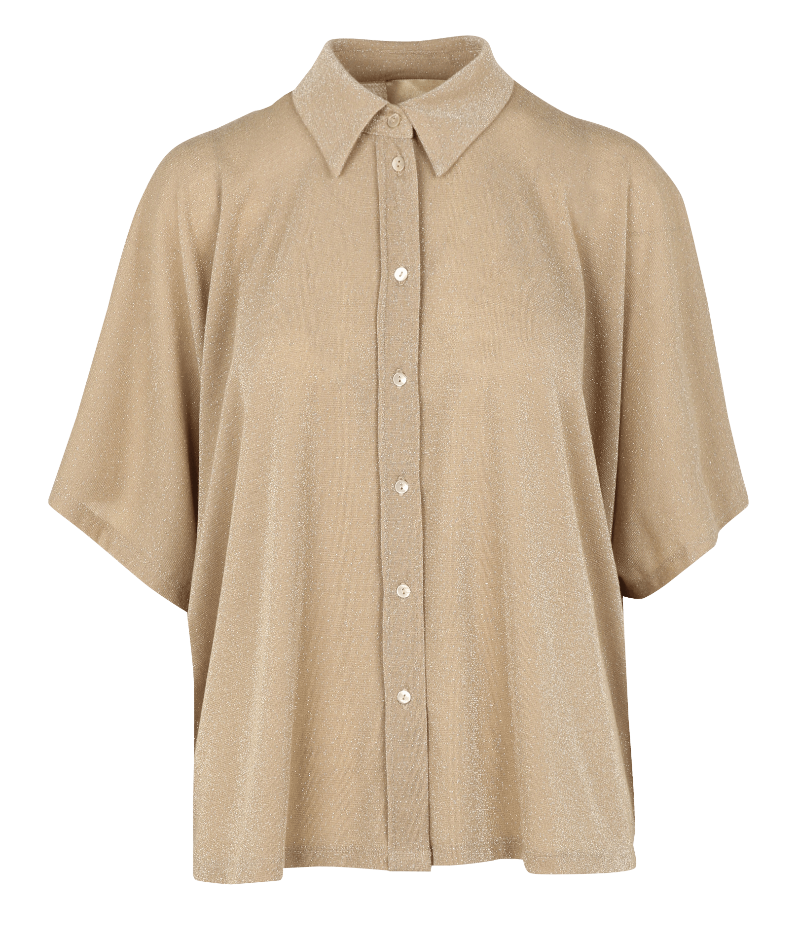 Ruimvallende korte blouse MOMONI Beige