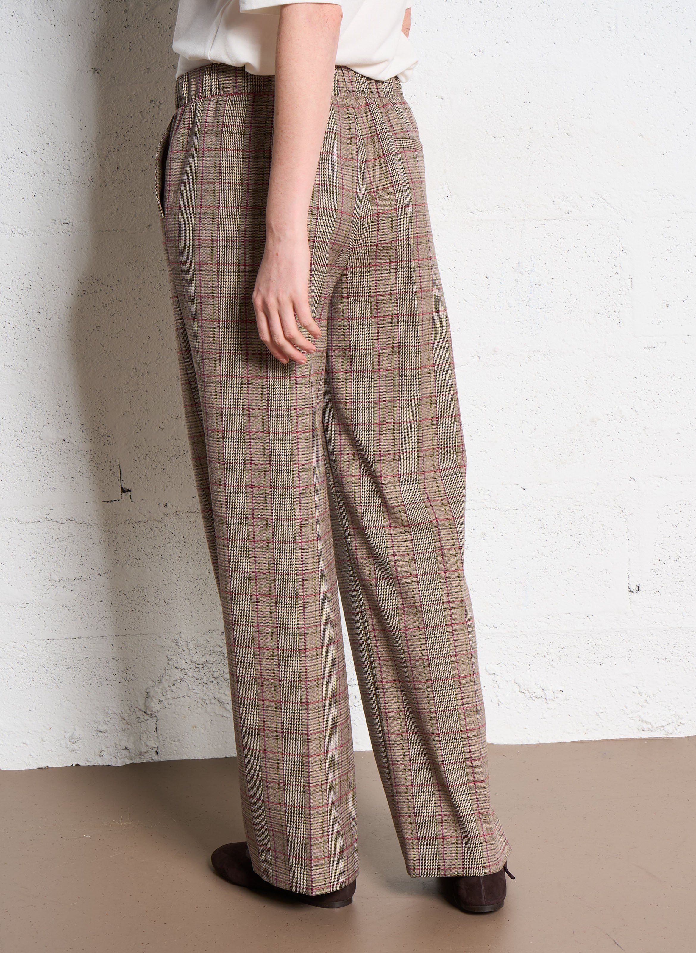 Printed wide trousers IMPERIAL Beige