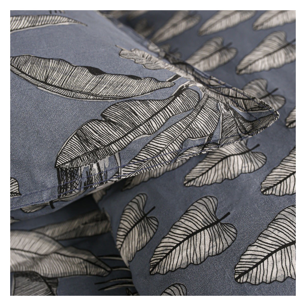 Jungle print cotton bedding set TODAY LINGE DE MAISON Blue