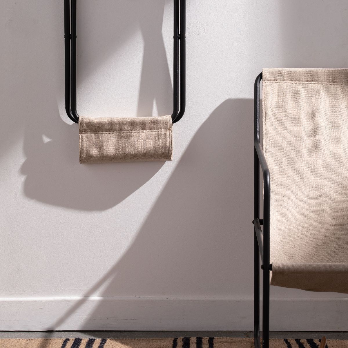 Tabouret en métal FACTORY Beige