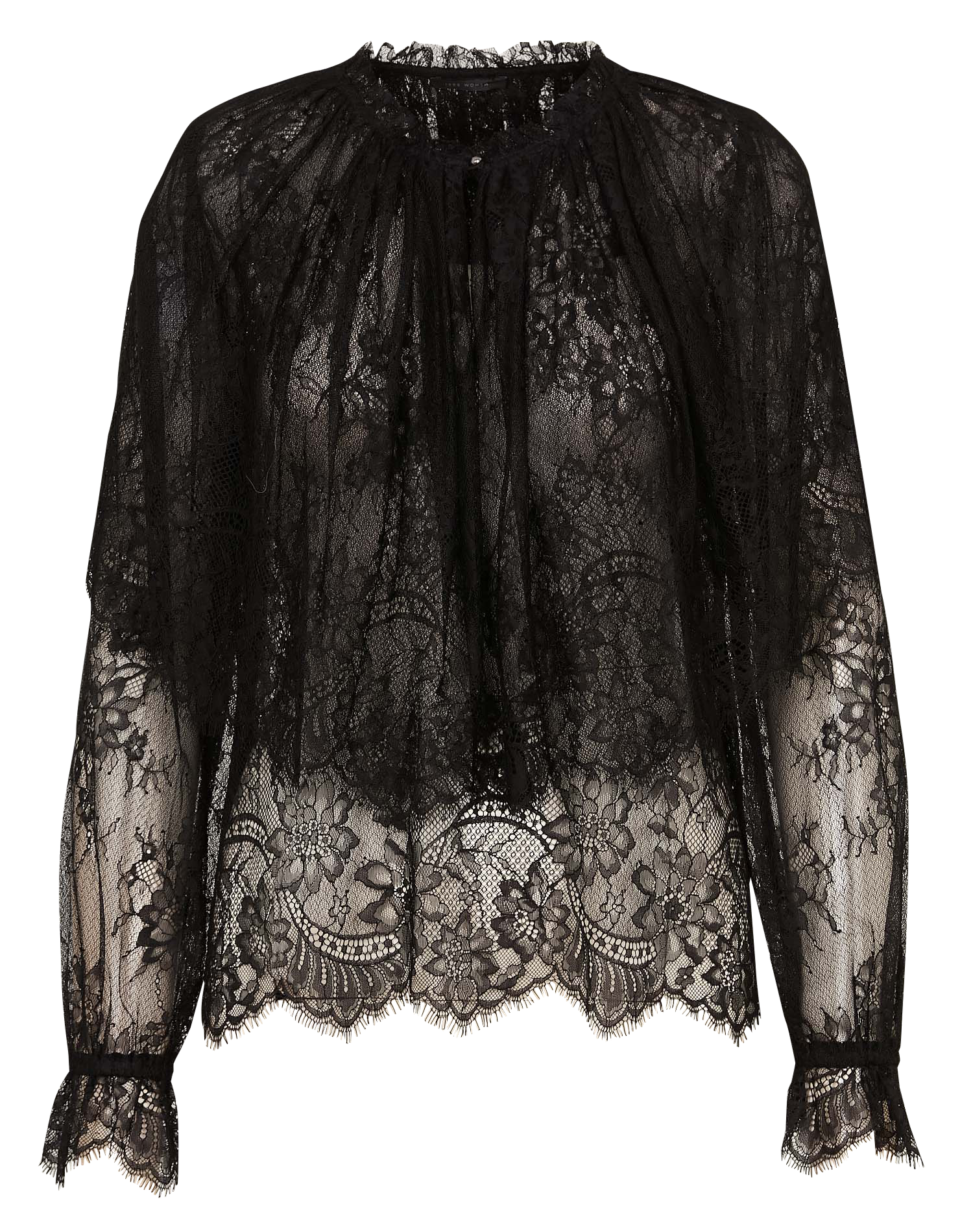 Straight-cut lace top IKKS Black