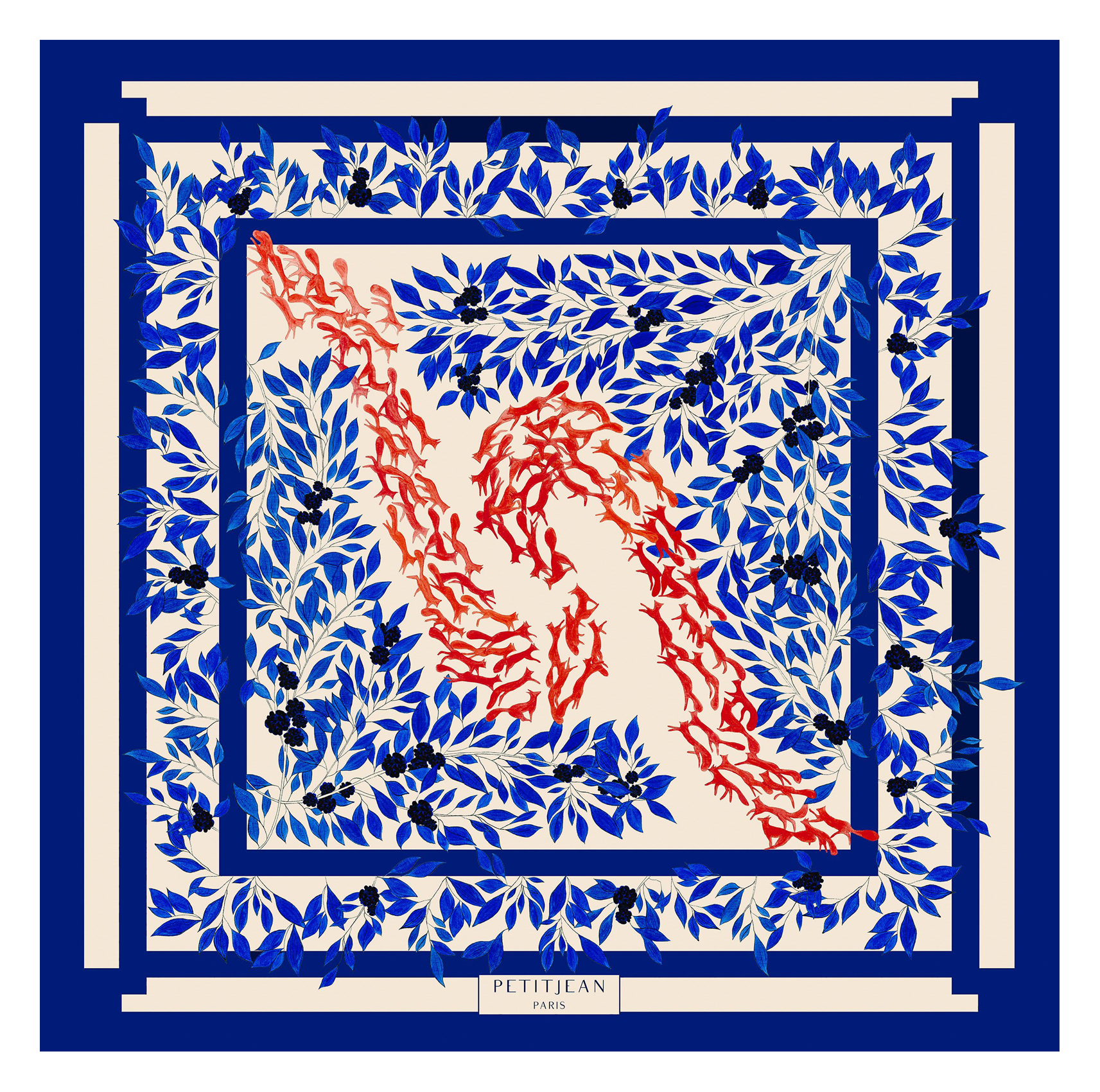 Floaty silk scarf PETITJEAN PARIS Blue