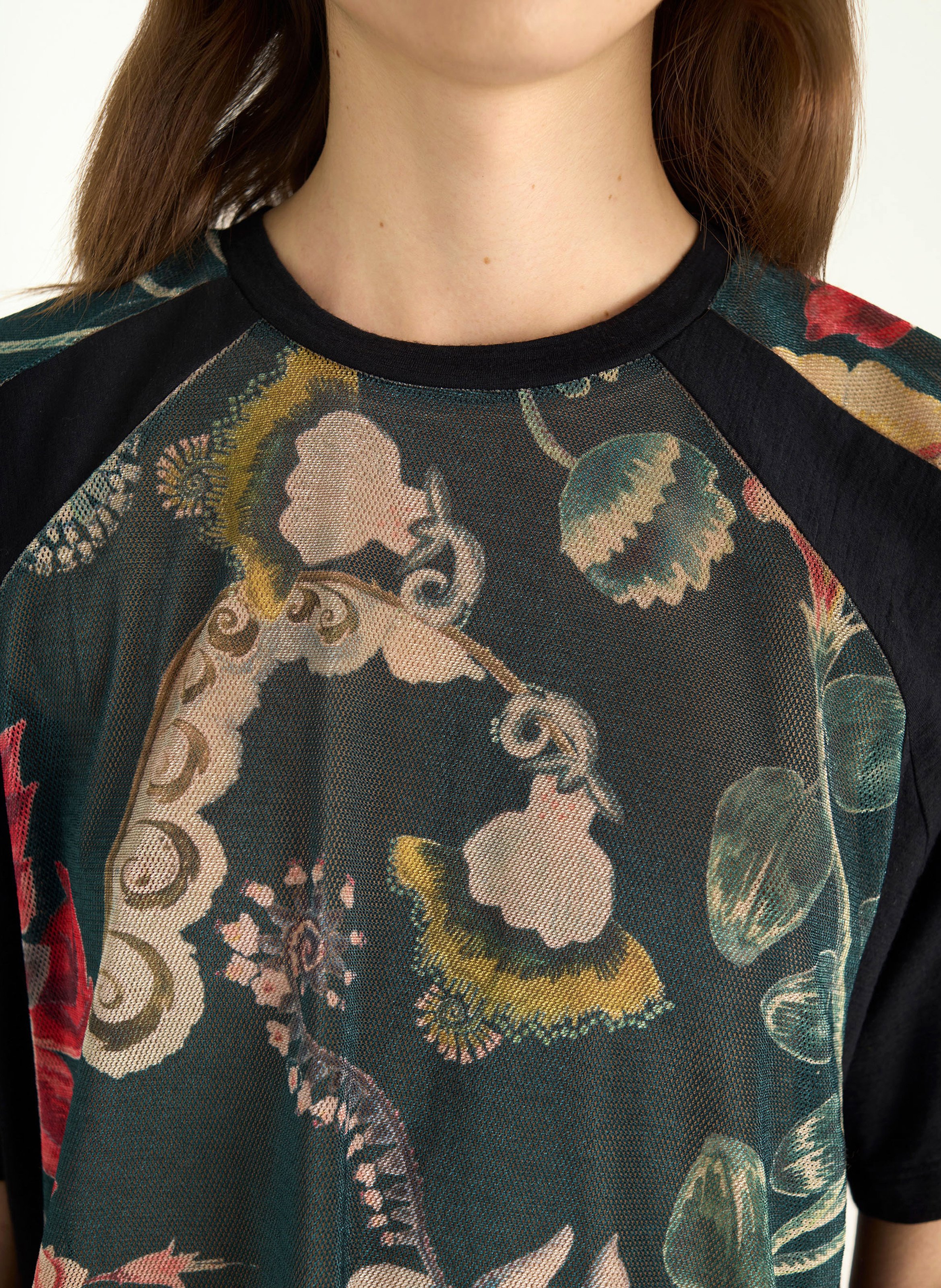 Effen top met lange mouwen en ronde hals COTELAC Groen