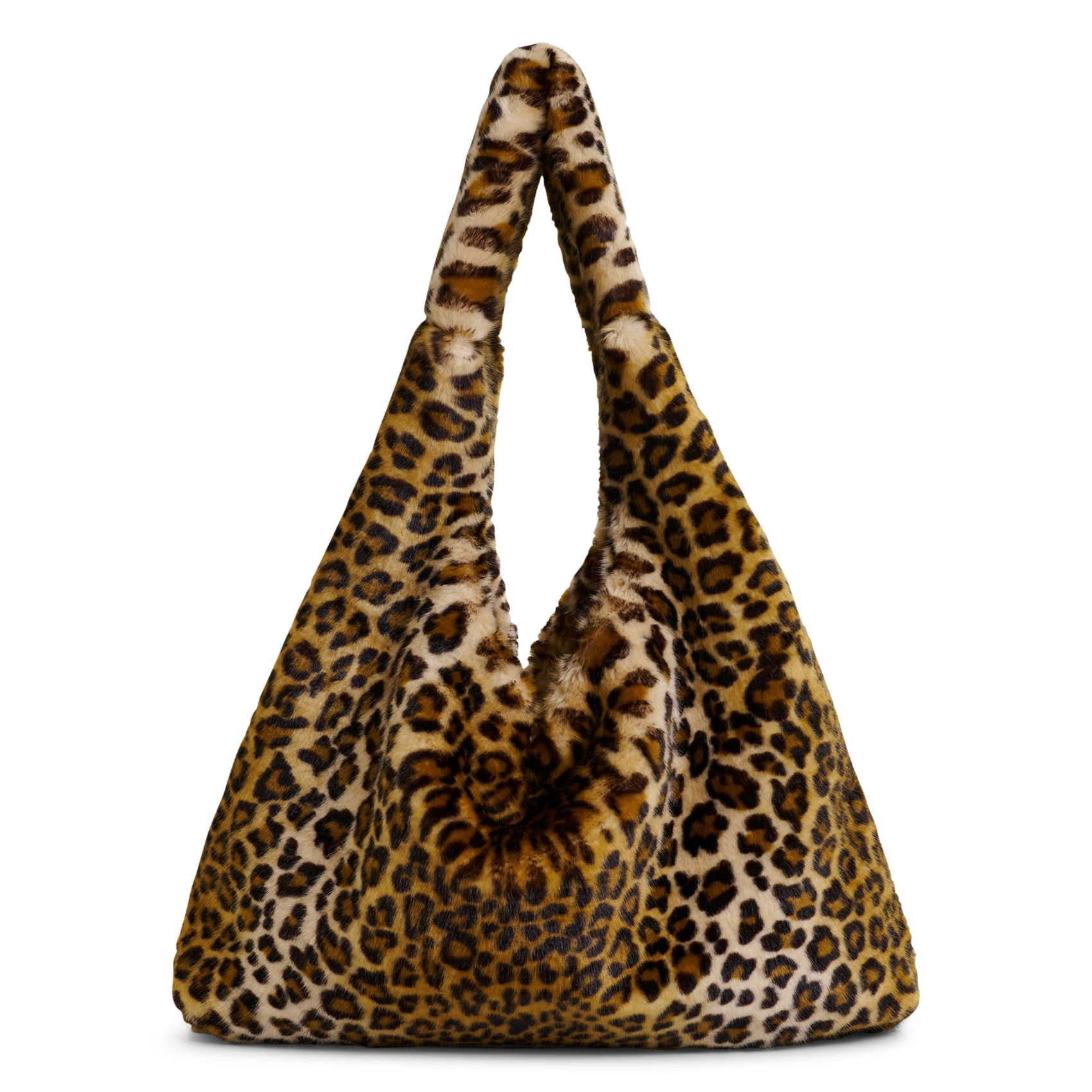 Sac cabas en fausse fourrure léopard ESSENTIEL ANTWERP Marron