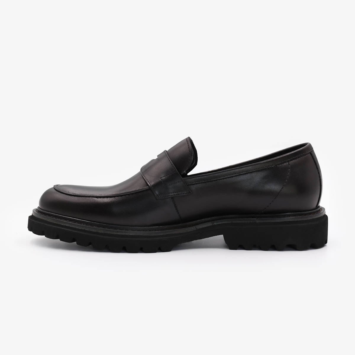 Mocassins en cuir SERGE BLANCO Noir