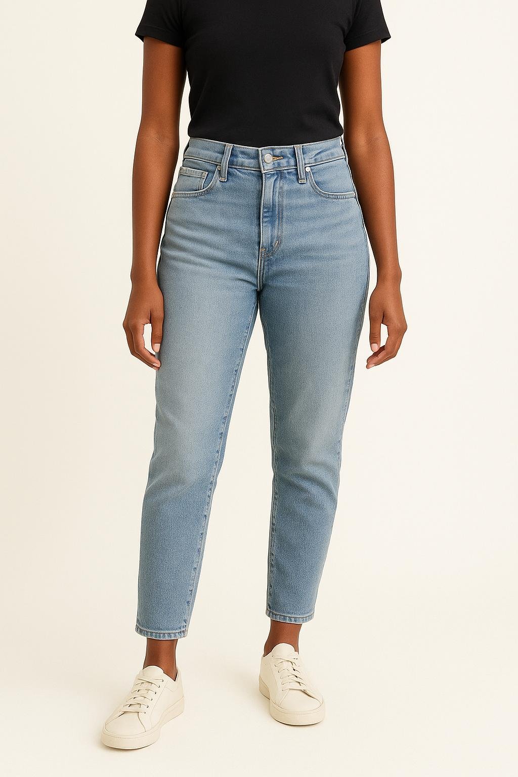 Cropped slim jeans with studs LEVI'S - Seconde main Blue