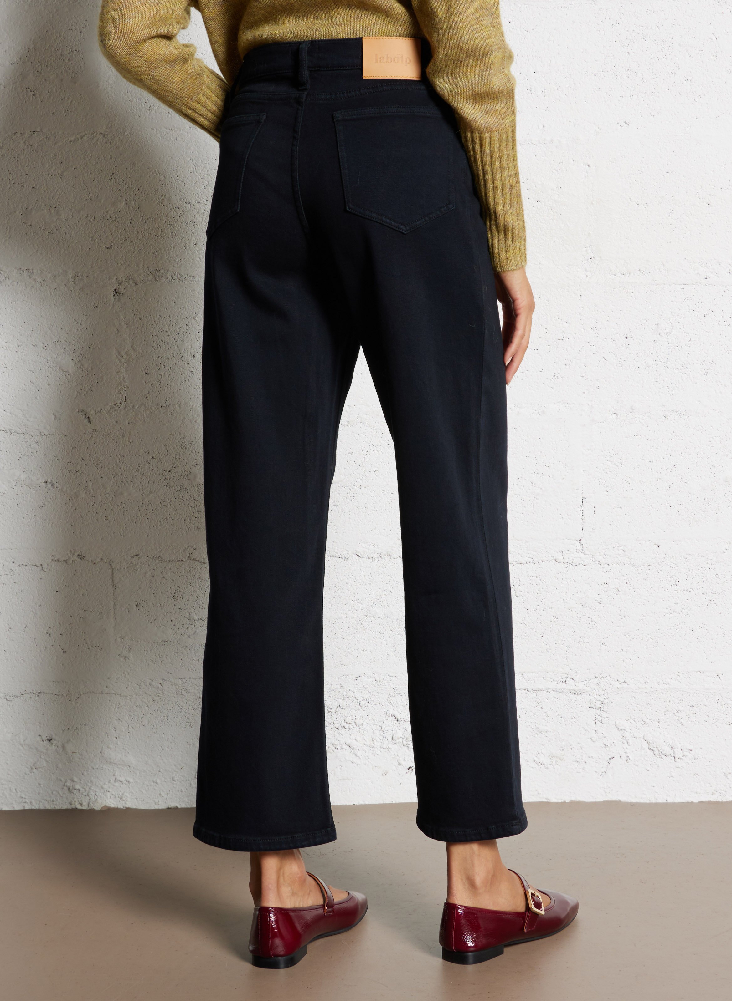 Jean droit en coton mélangé LAB DIP Bleu