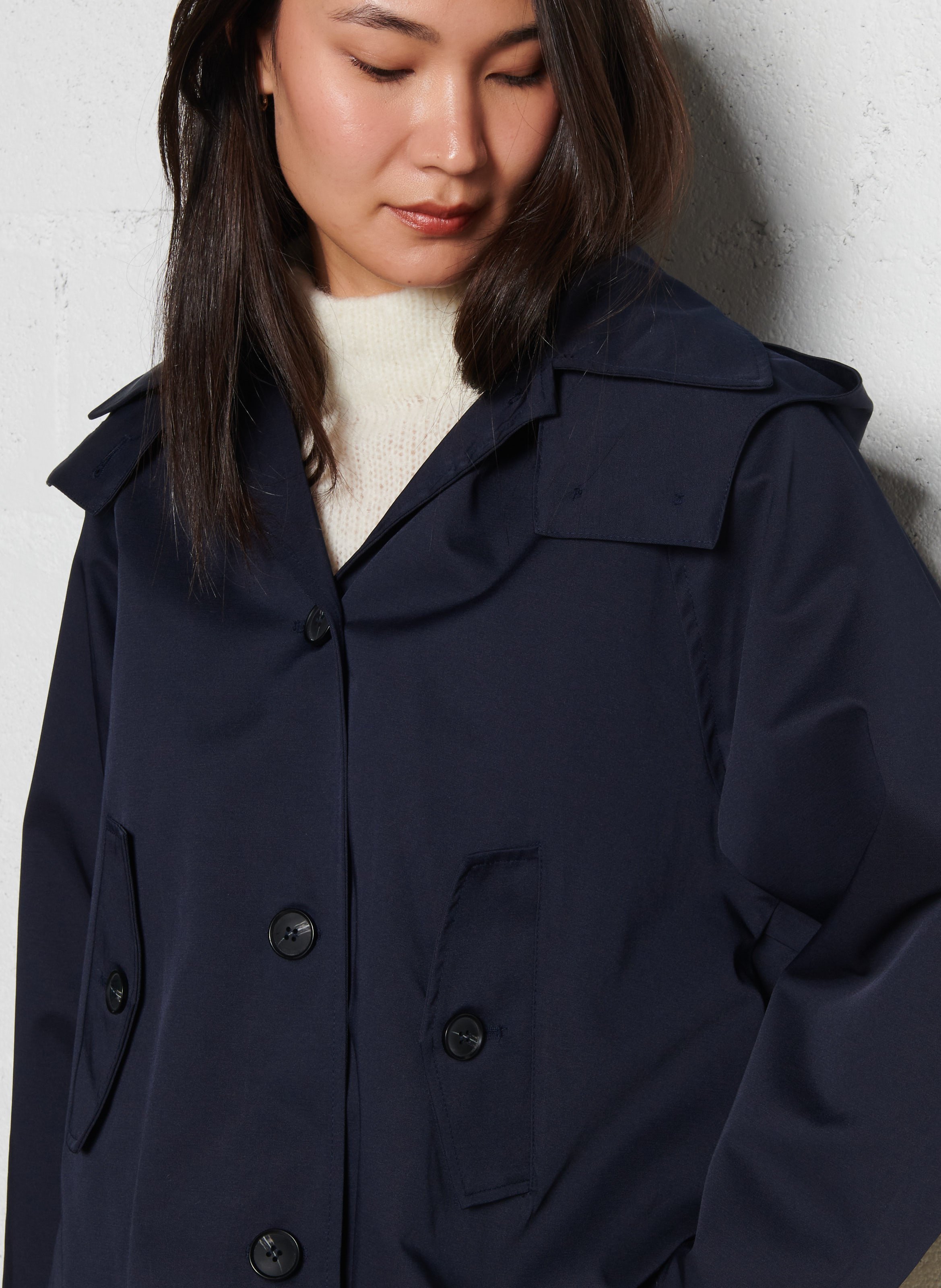 Parka courte trapèze unie LA PETITE ETOILE Bleu