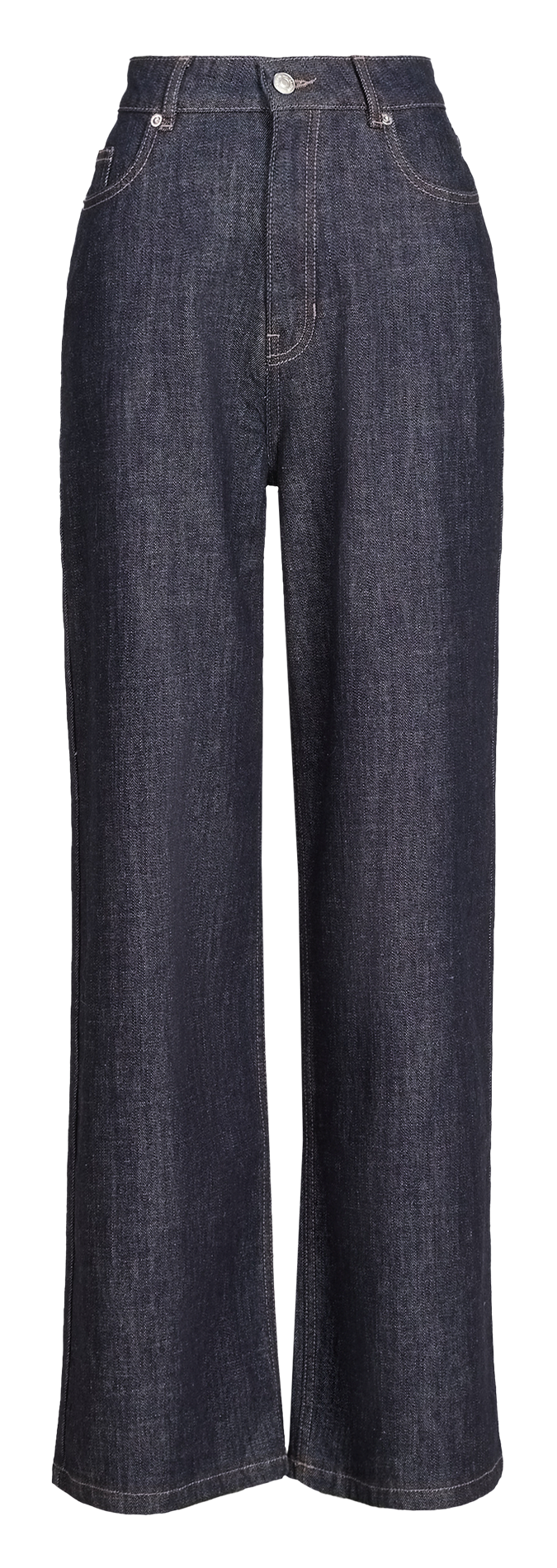 Jean large taille haute en denim brut SAISON 1865 Bleu