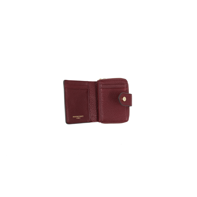 Porte-monnaie - cuir de veau POURCHET Rouge