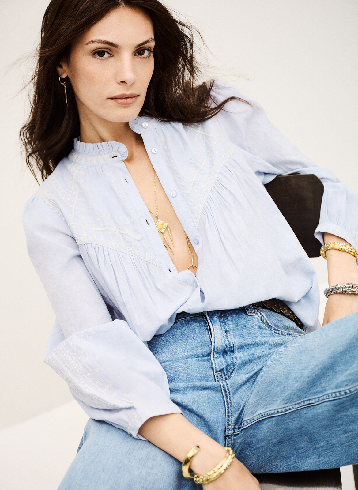 Blouse Colombine Ter BA&SH Blauw