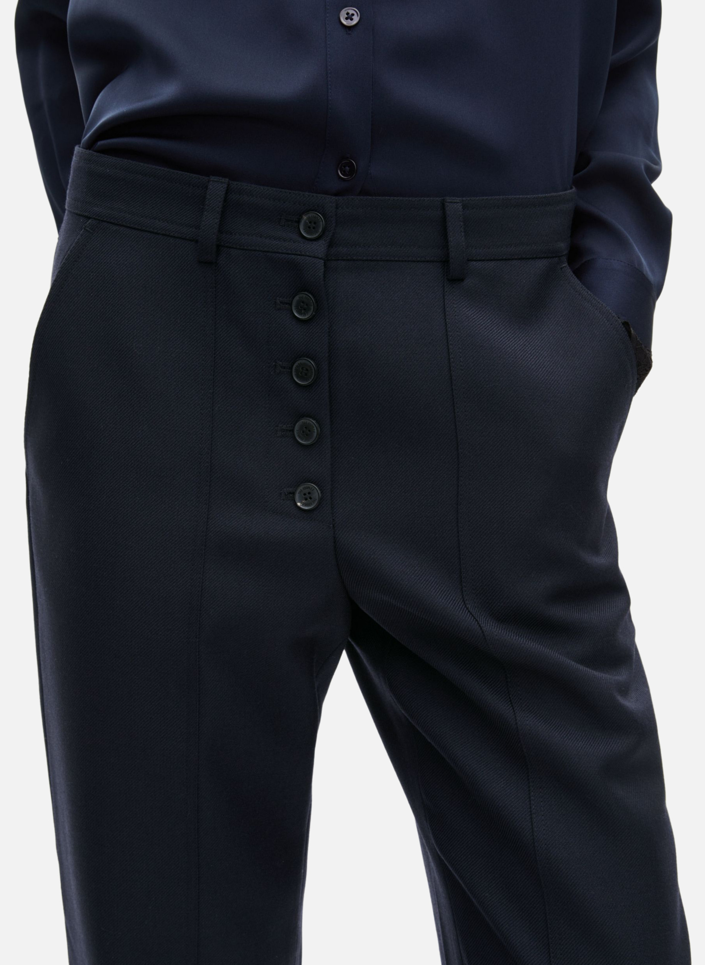 Straight-leg trousers with buttons THE KOOPLES Blue