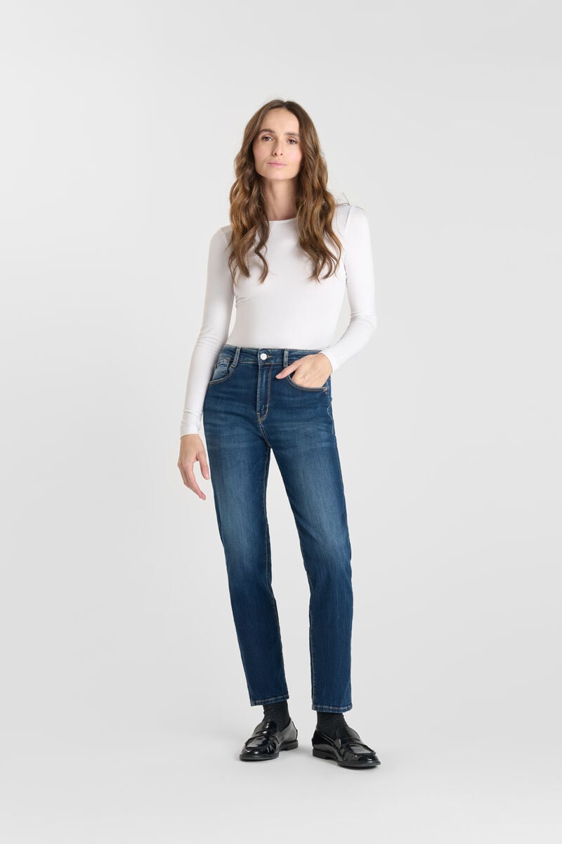 Straight leg jeans, length 34 LE TEMPS DES CERISES Blue