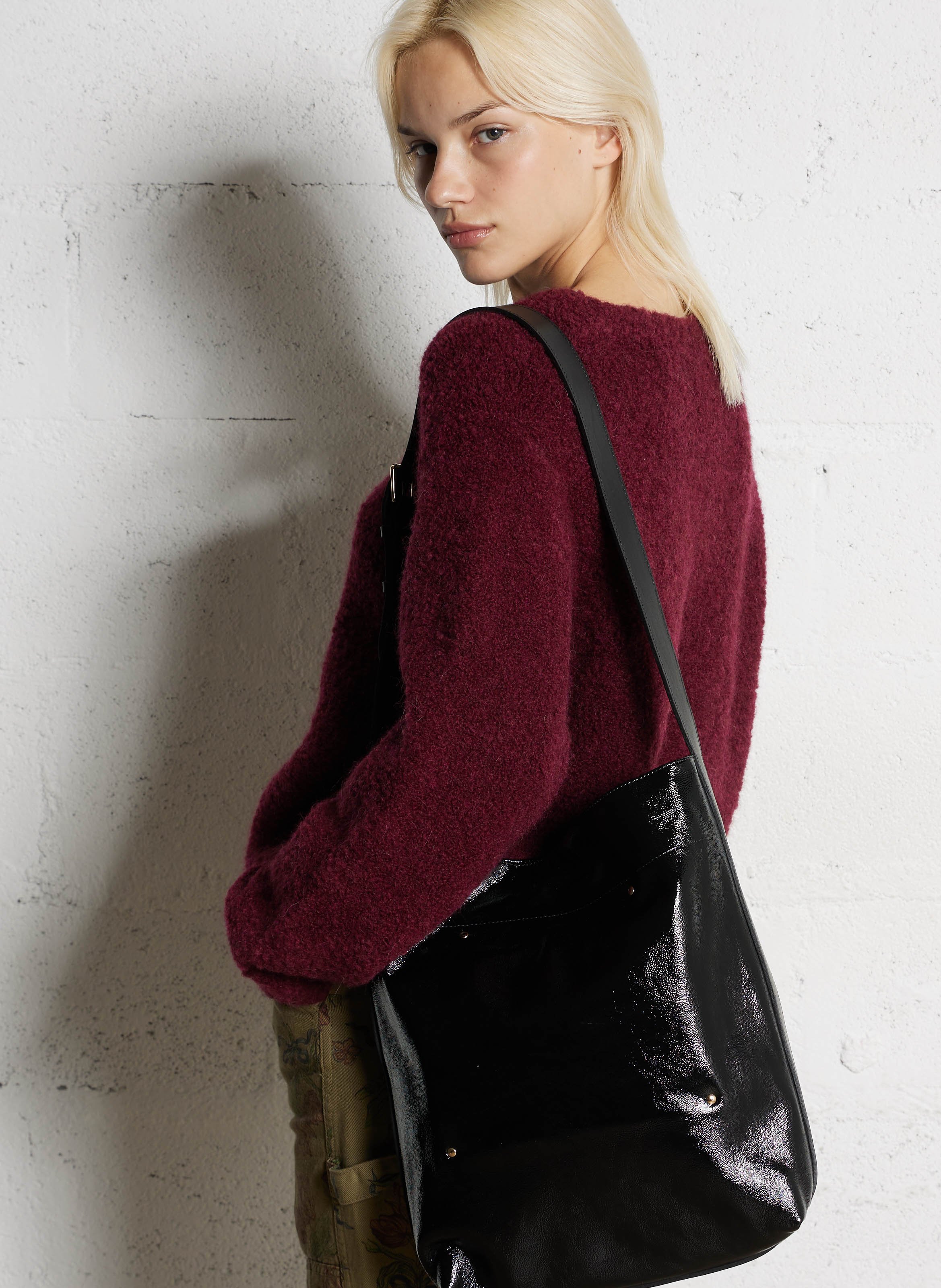 Ledershopper HERBERT FRERE SOEUR Schwarz