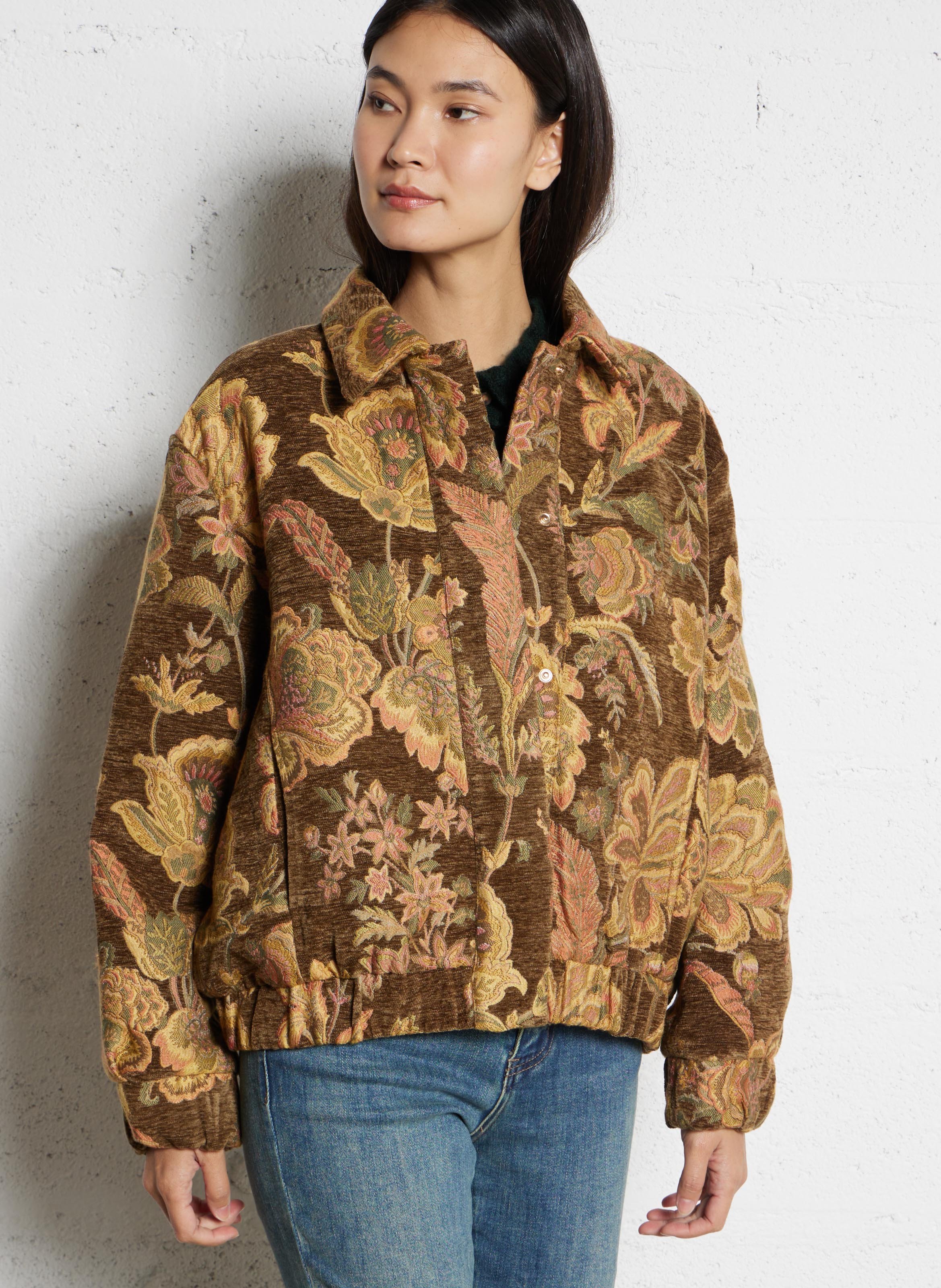 Weite Jacquard-Jacke LA PETITE ETOILE Blau