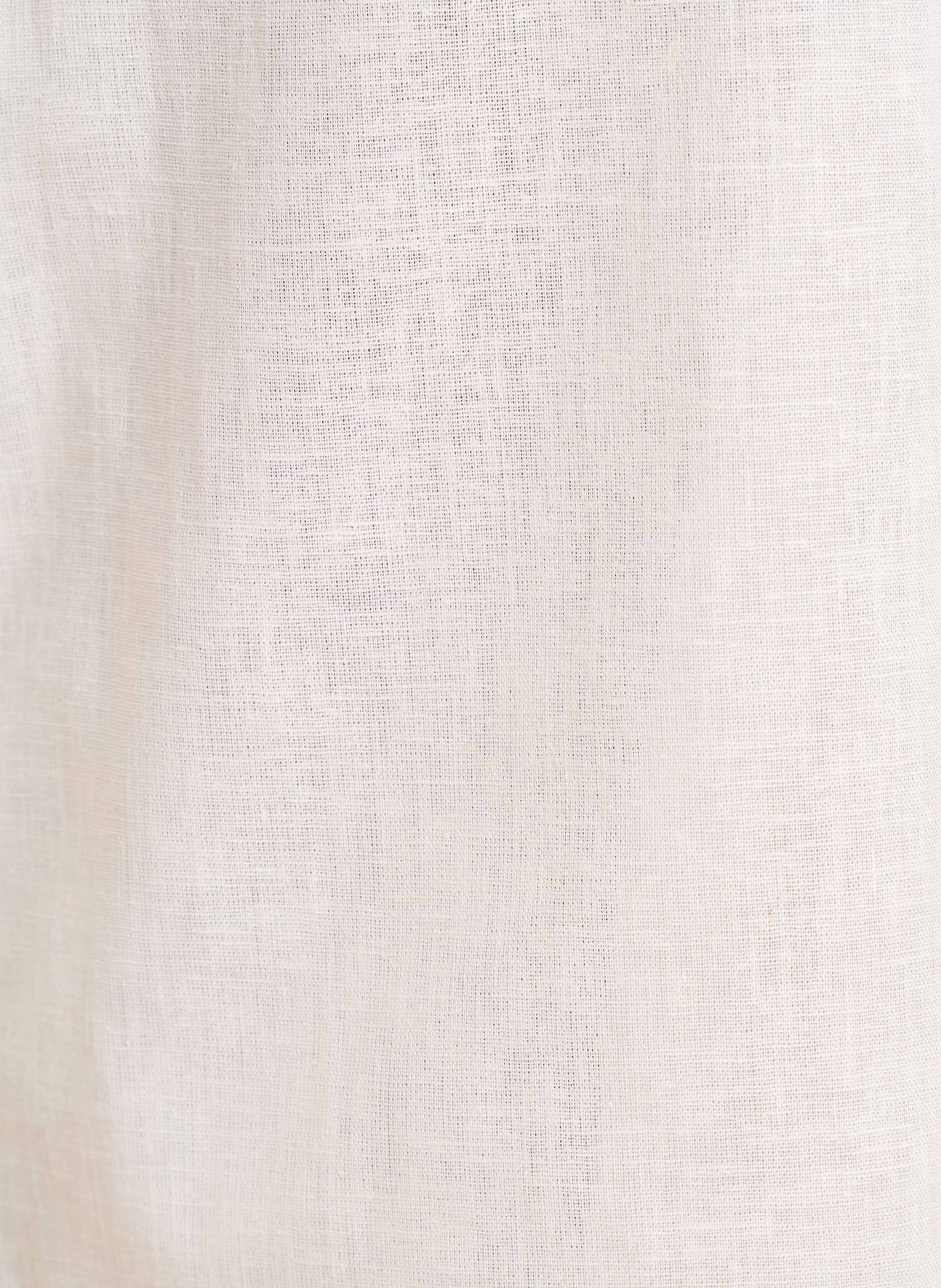 Broek met wijde pijpen van katoen en linnen LA FEE MARABOUTEE Wit