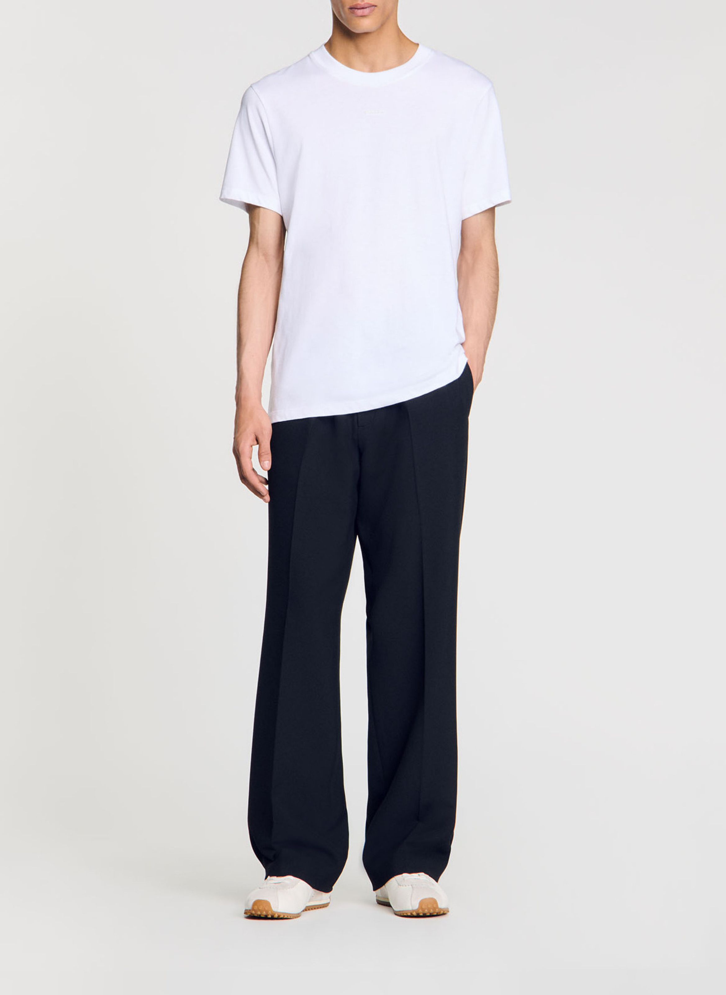 Straight cotton T-shirt SANDRO White