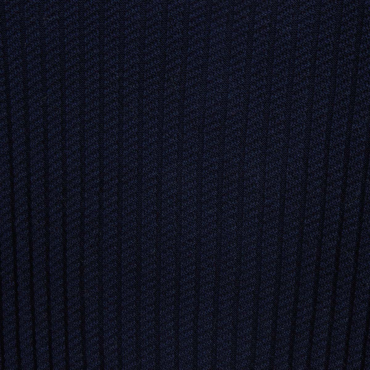 Polo collar sweater in cotton and linen. SERGE BLANCO Blue