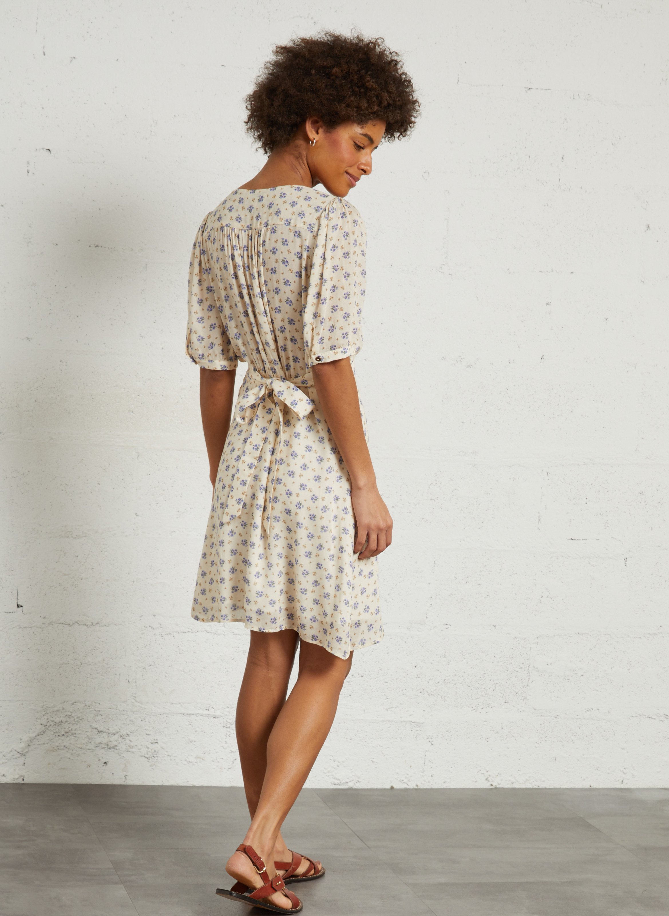 Bedrucktes Kleid EMILE ET IDA Blau