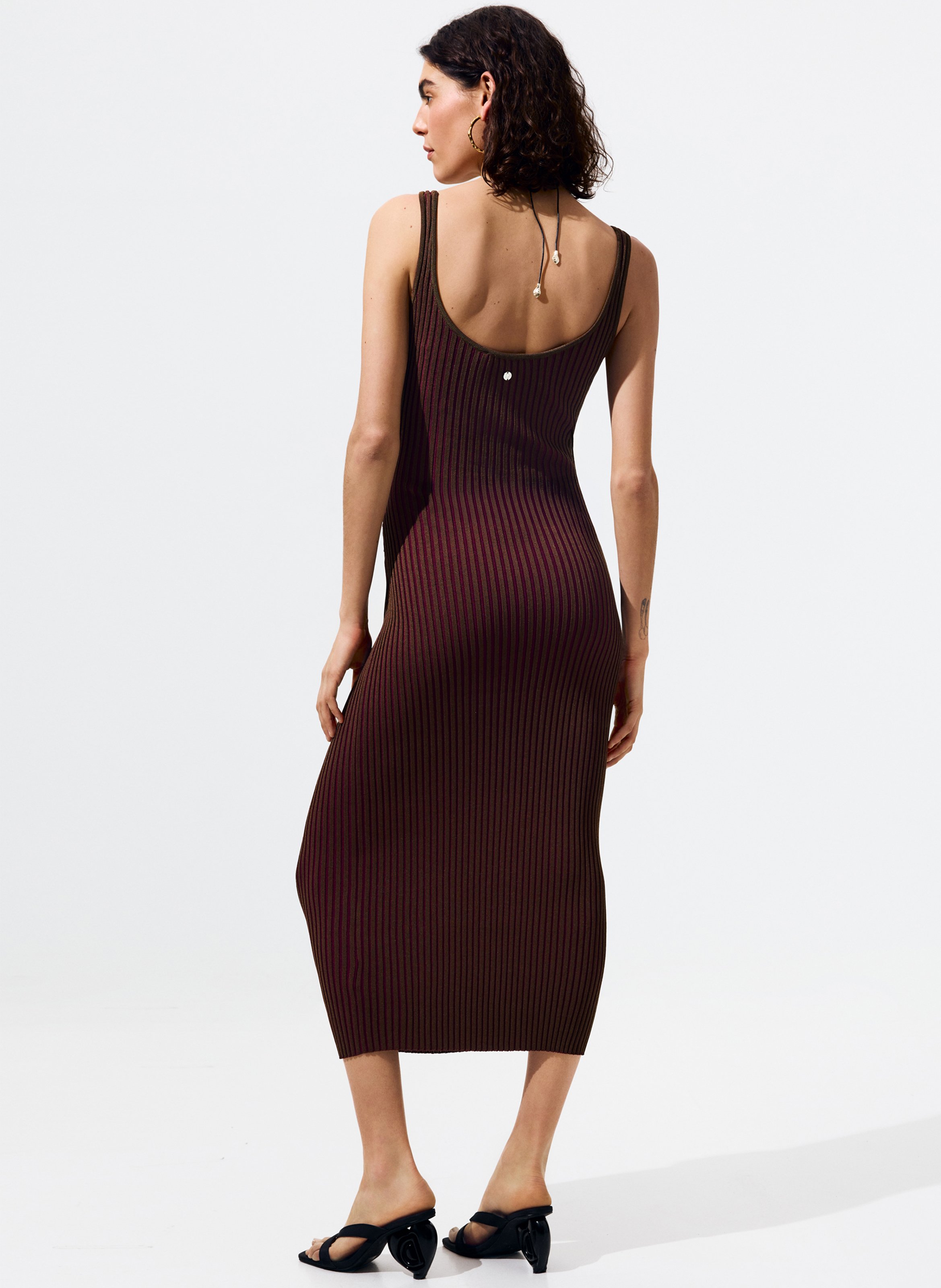 Beate - Langes Strickkleid DESIGUAL Braun