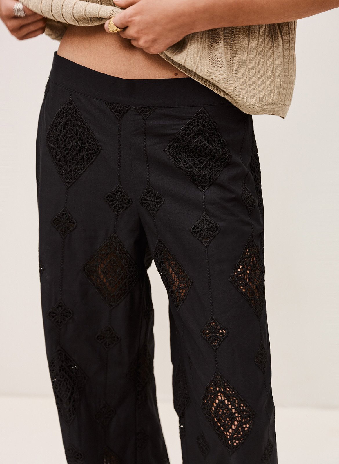 Bobhoedje - katoenblend BA&SH Zwart