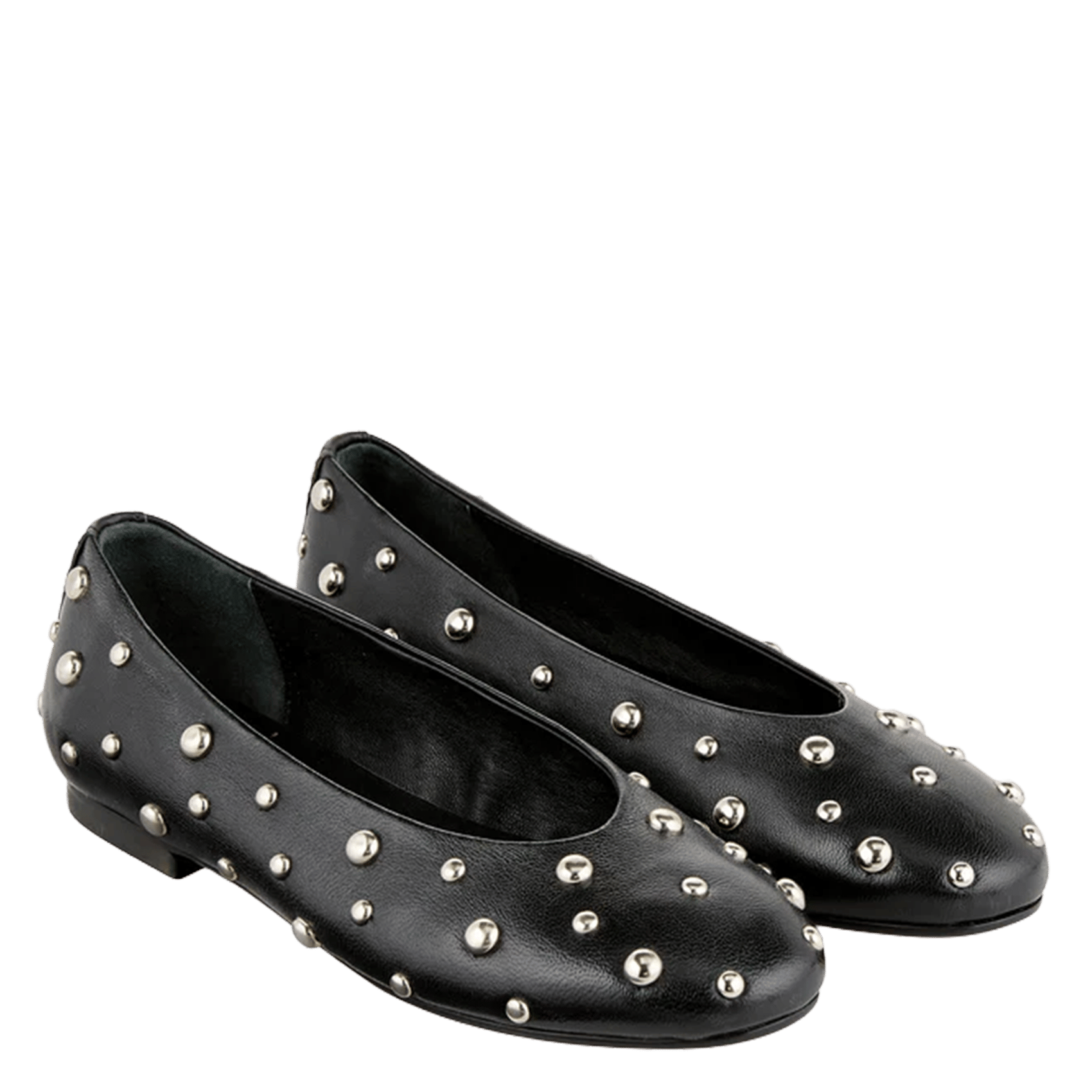Ballet flats with leather studs COSMOPARIS Black