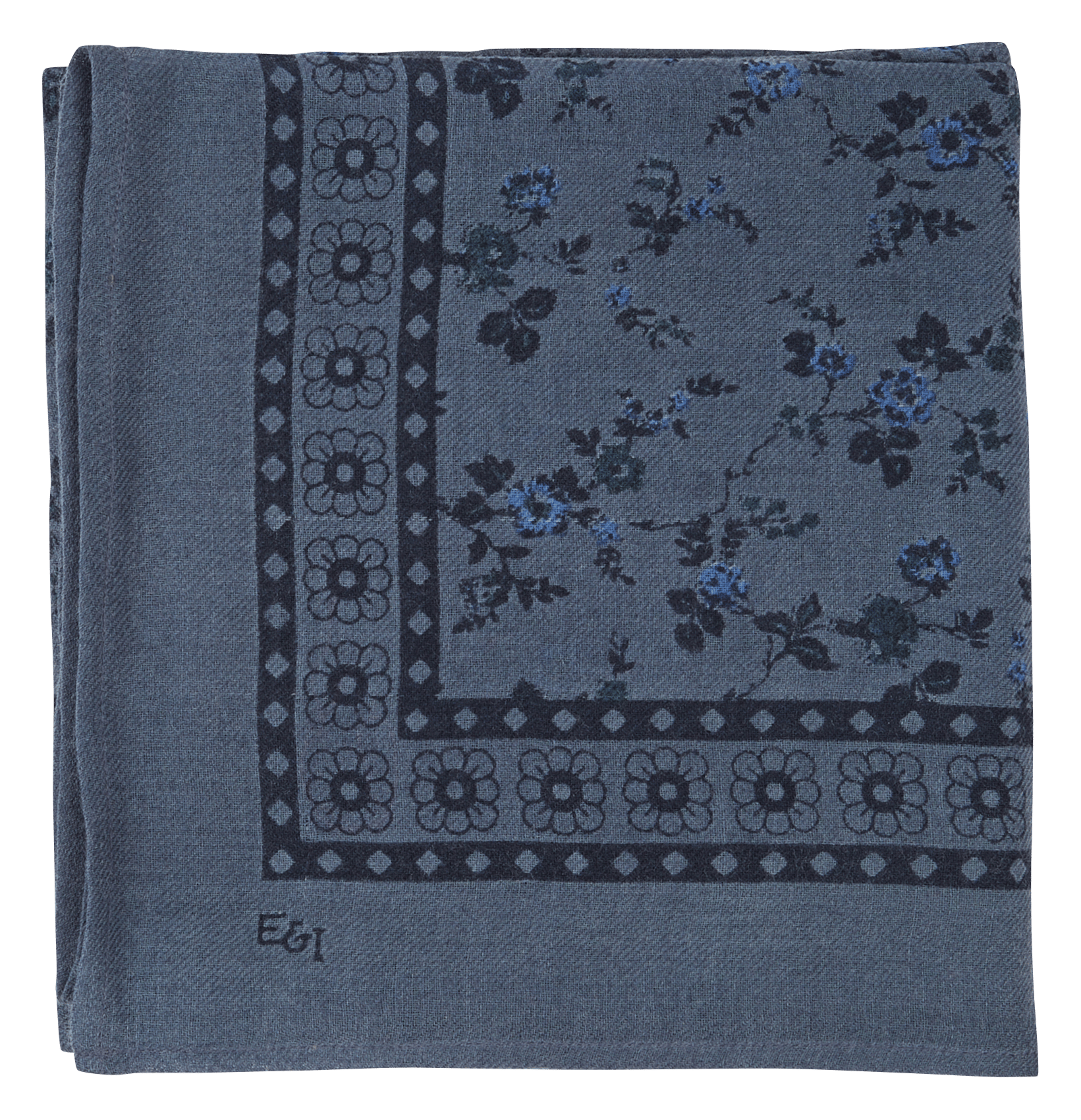 Fular de lana estampado EMILE ET IDA Azul