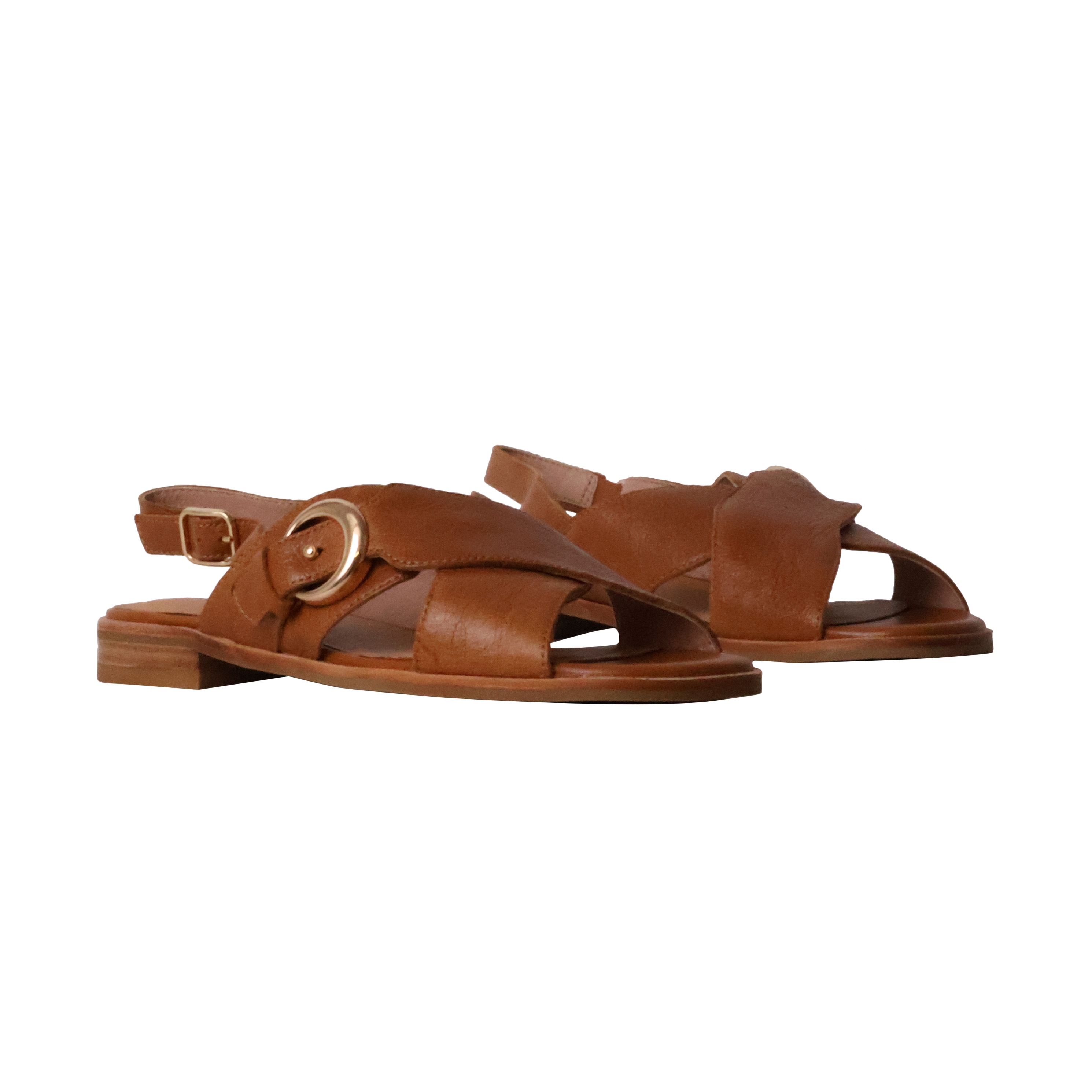 Leather sandals aimee EMILIE KARSTON Brown