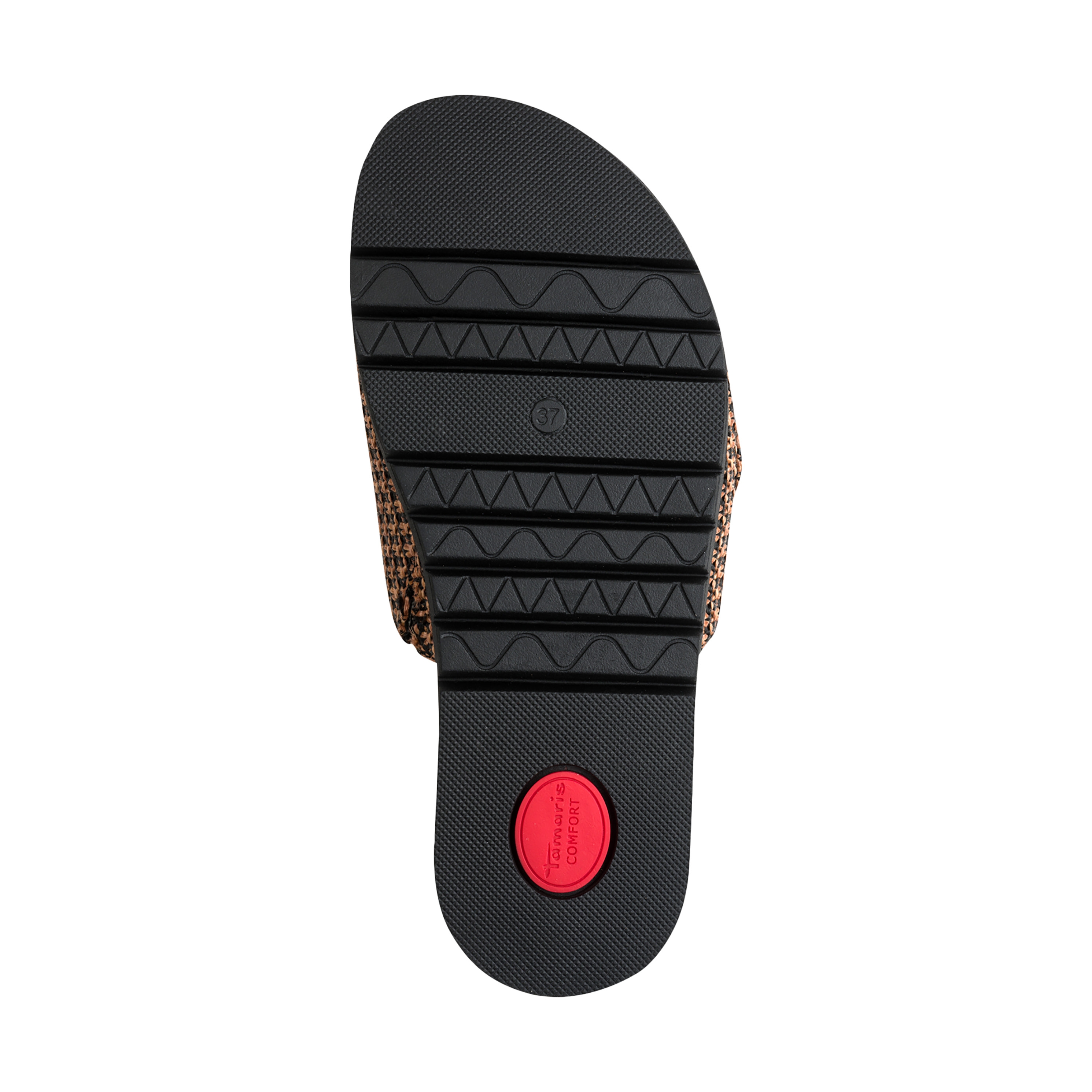 Leather Comfort Sandals TAMARIS Black