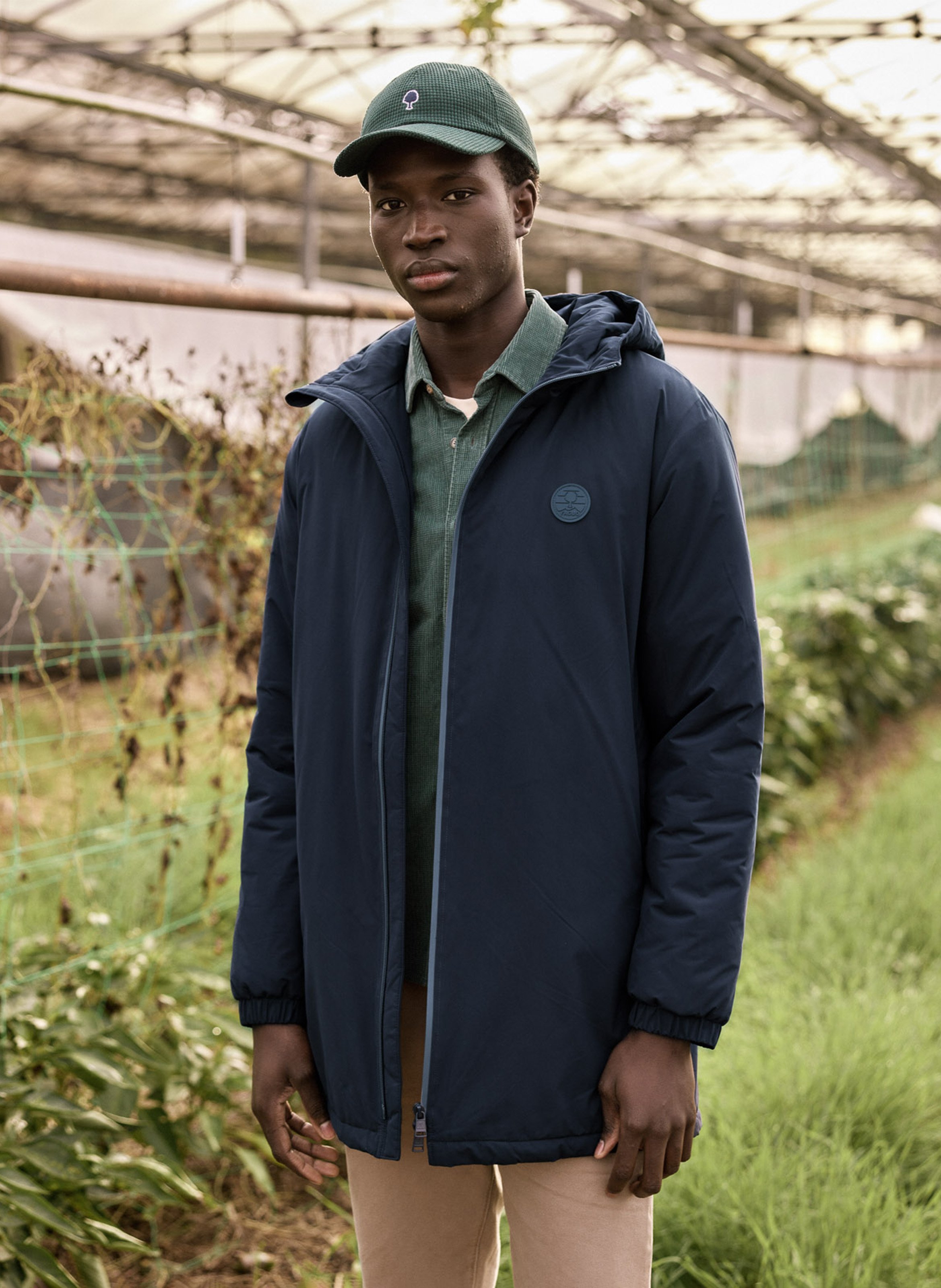 Parka droite imperméable à capuche FAGUO Blu