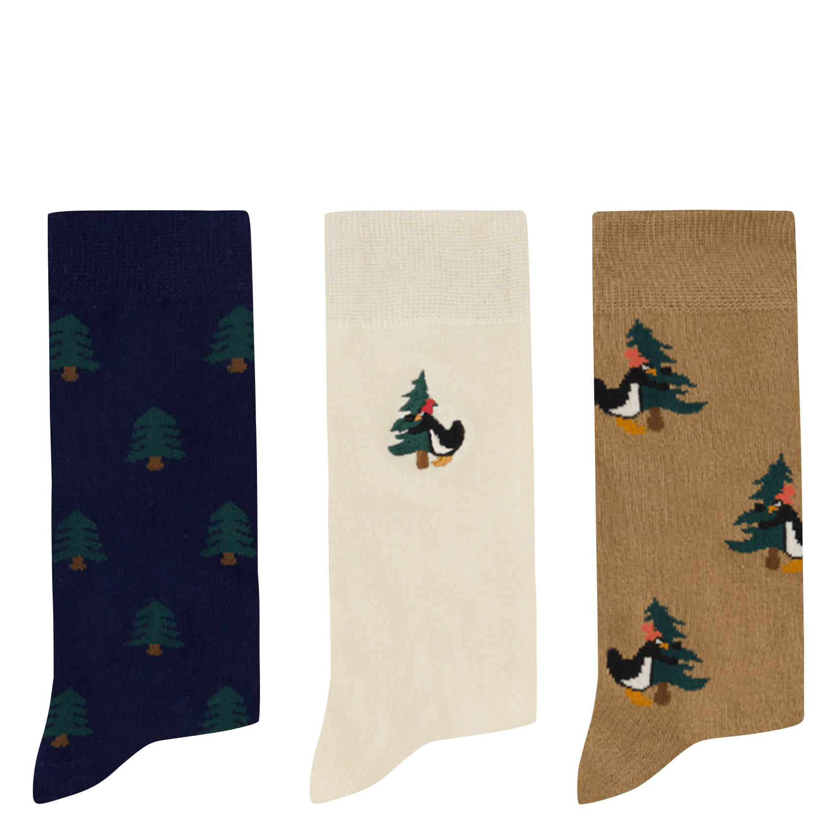 3er-Pack Socken FAGUO Braun