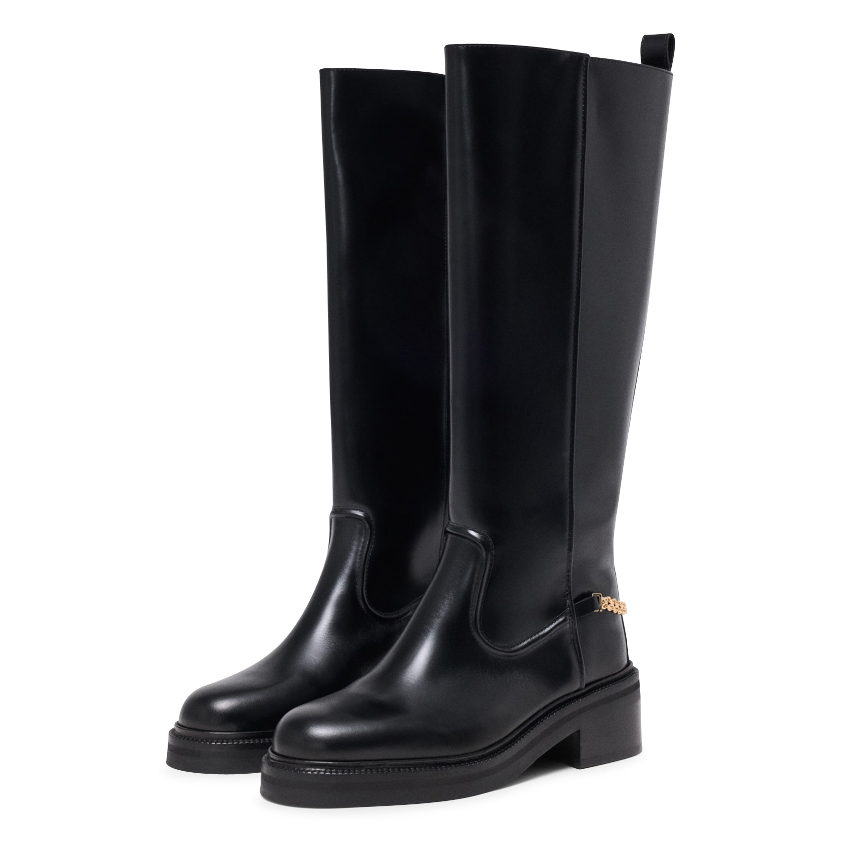 Bottes en cuir MAJE Noir