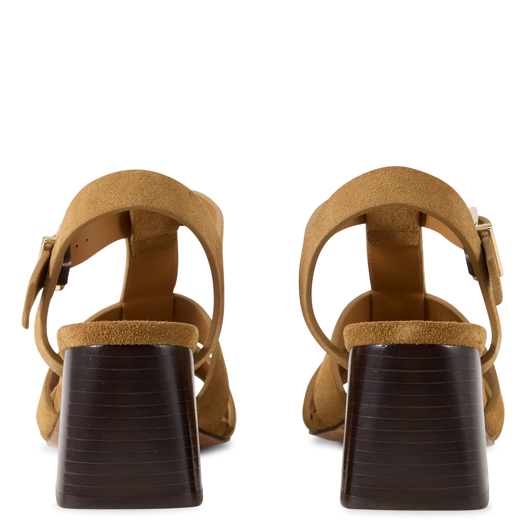 Sandales à talon en cuir BOBBIES Marron