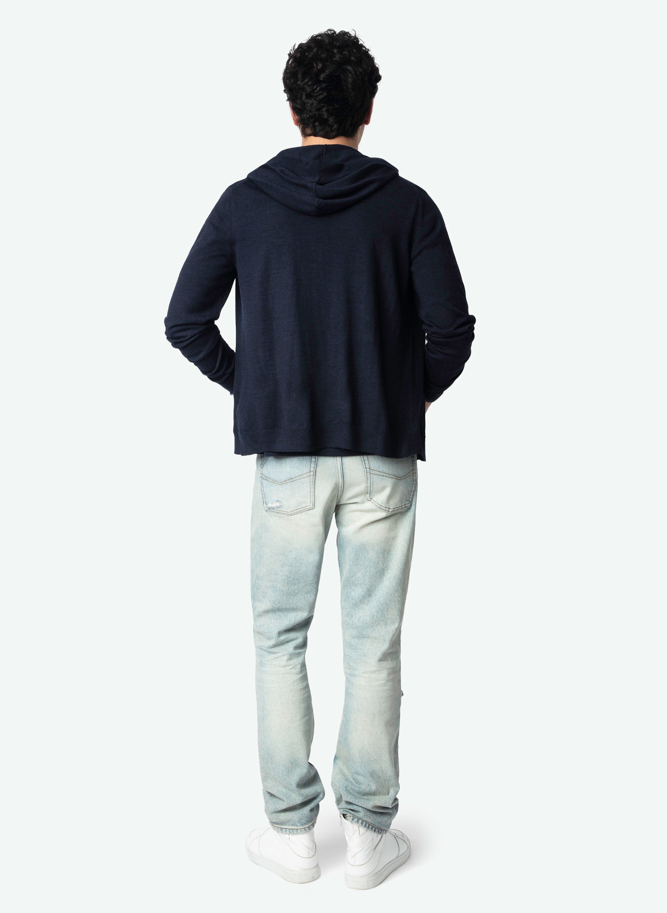 Zippered Merino Wool Hooded Vest ZADIG&VOLTAIRE Blue
