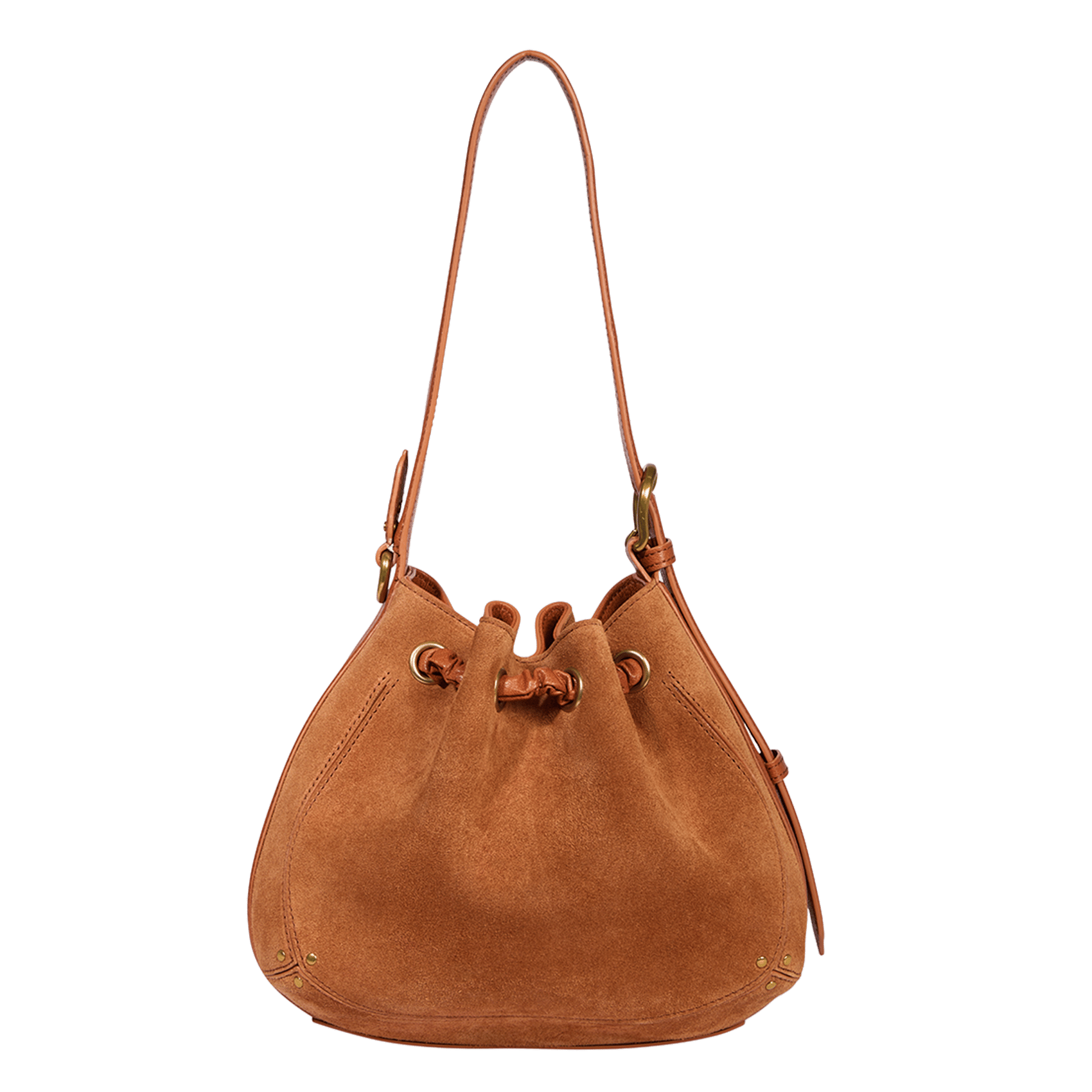 Strukturierte Ledereimer-Tasche JEROME DREYFUSS Braun