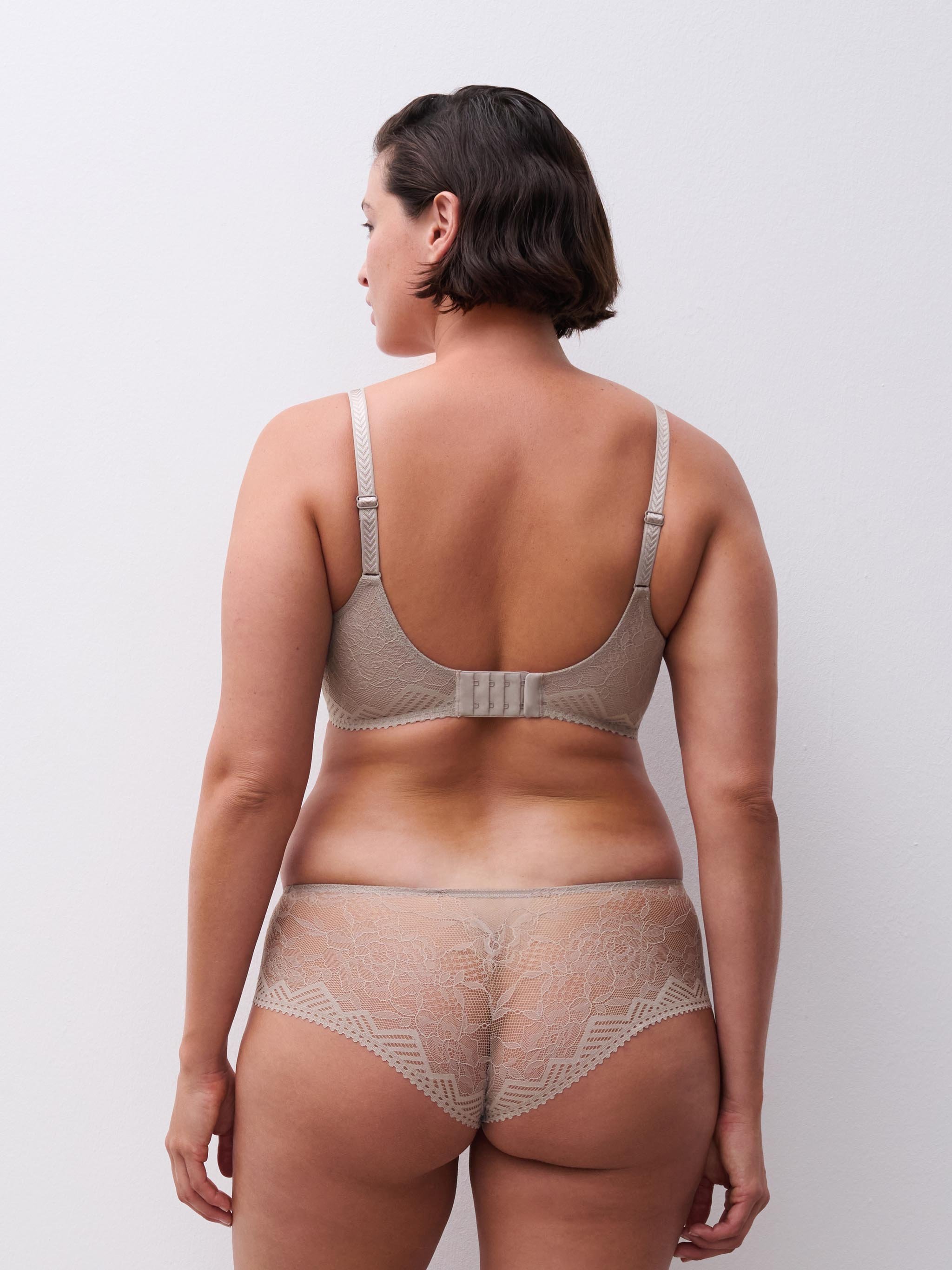 Non-wired support bra with cups CHANTELLE Brown