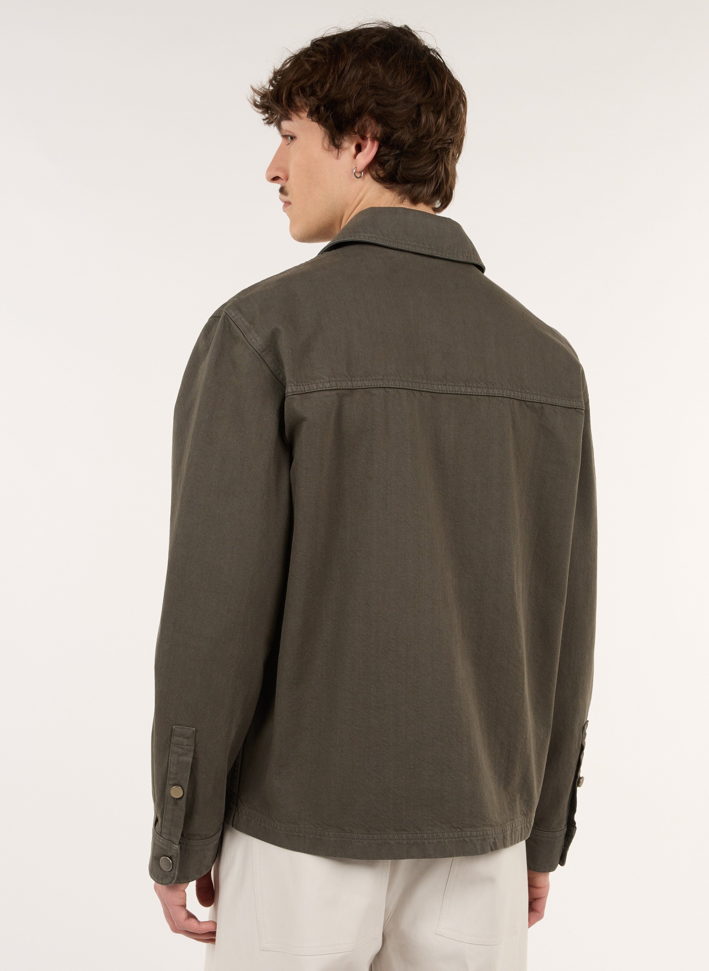Oversize-Baumwolljacke mit klassischem Kragen SAISON 1865 Khaki
