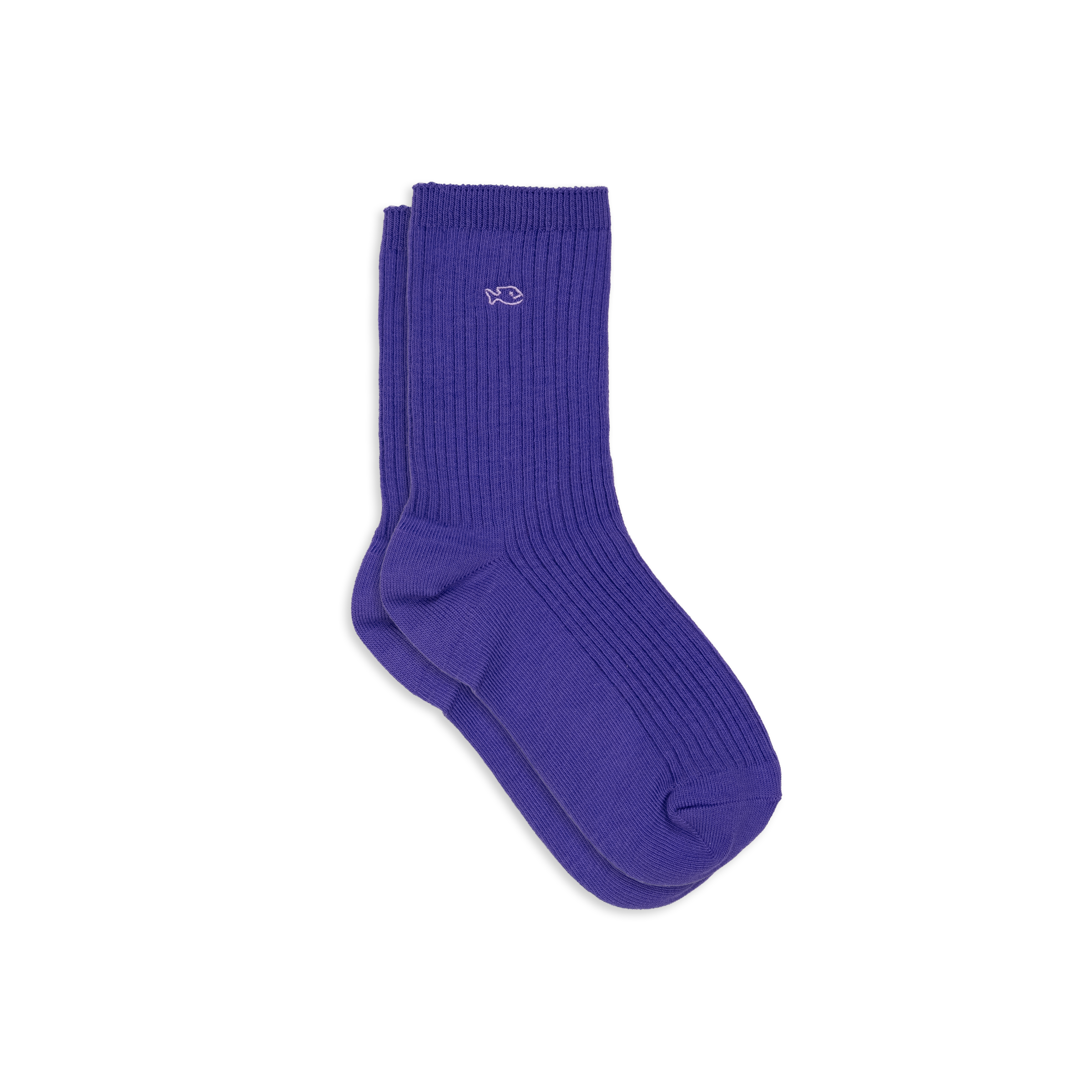 Ribbed Solid Combed Cotton Socks BILLYBELT Purple