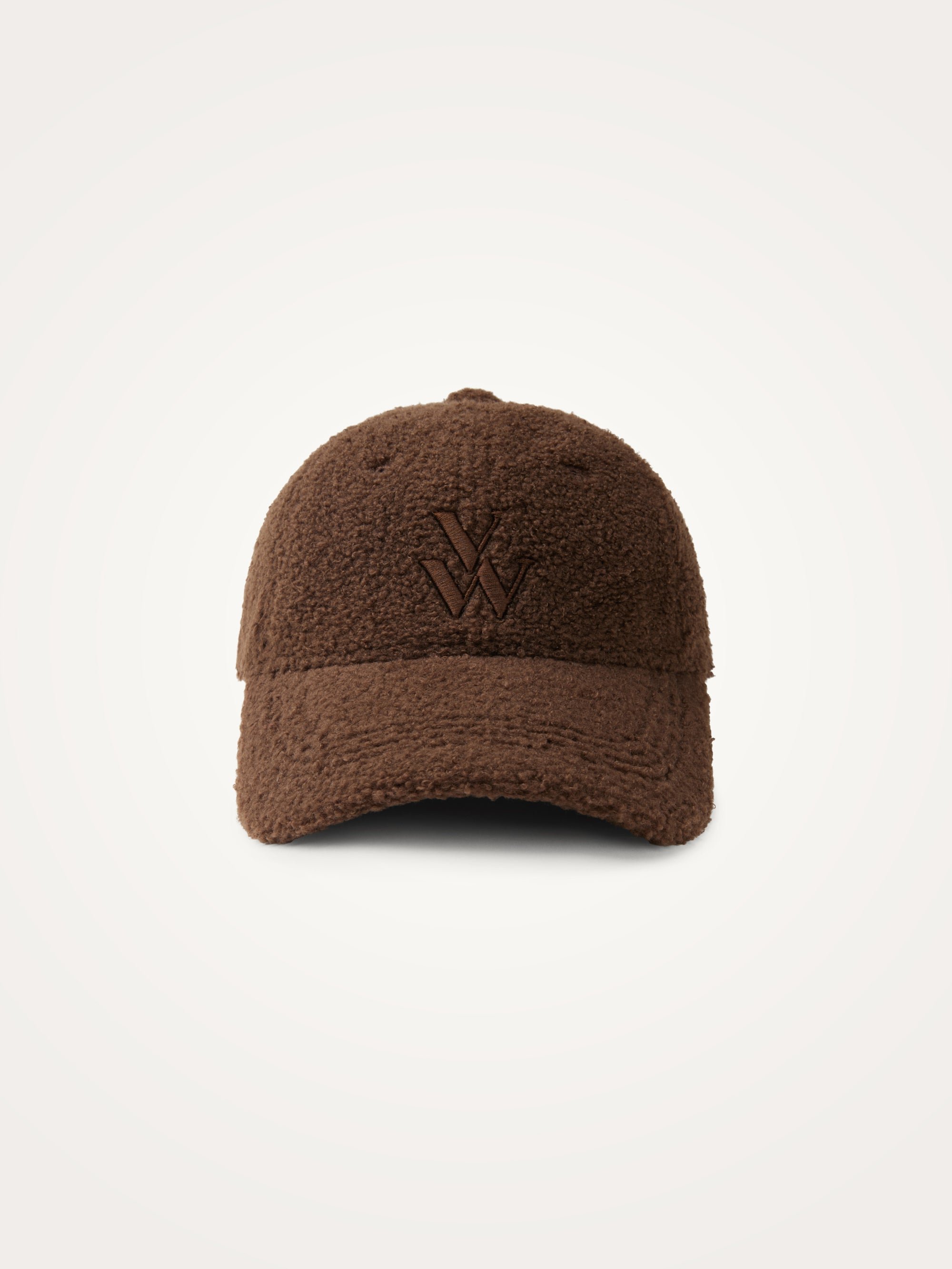 Embroidered monogram cap VANESSA WU Brown