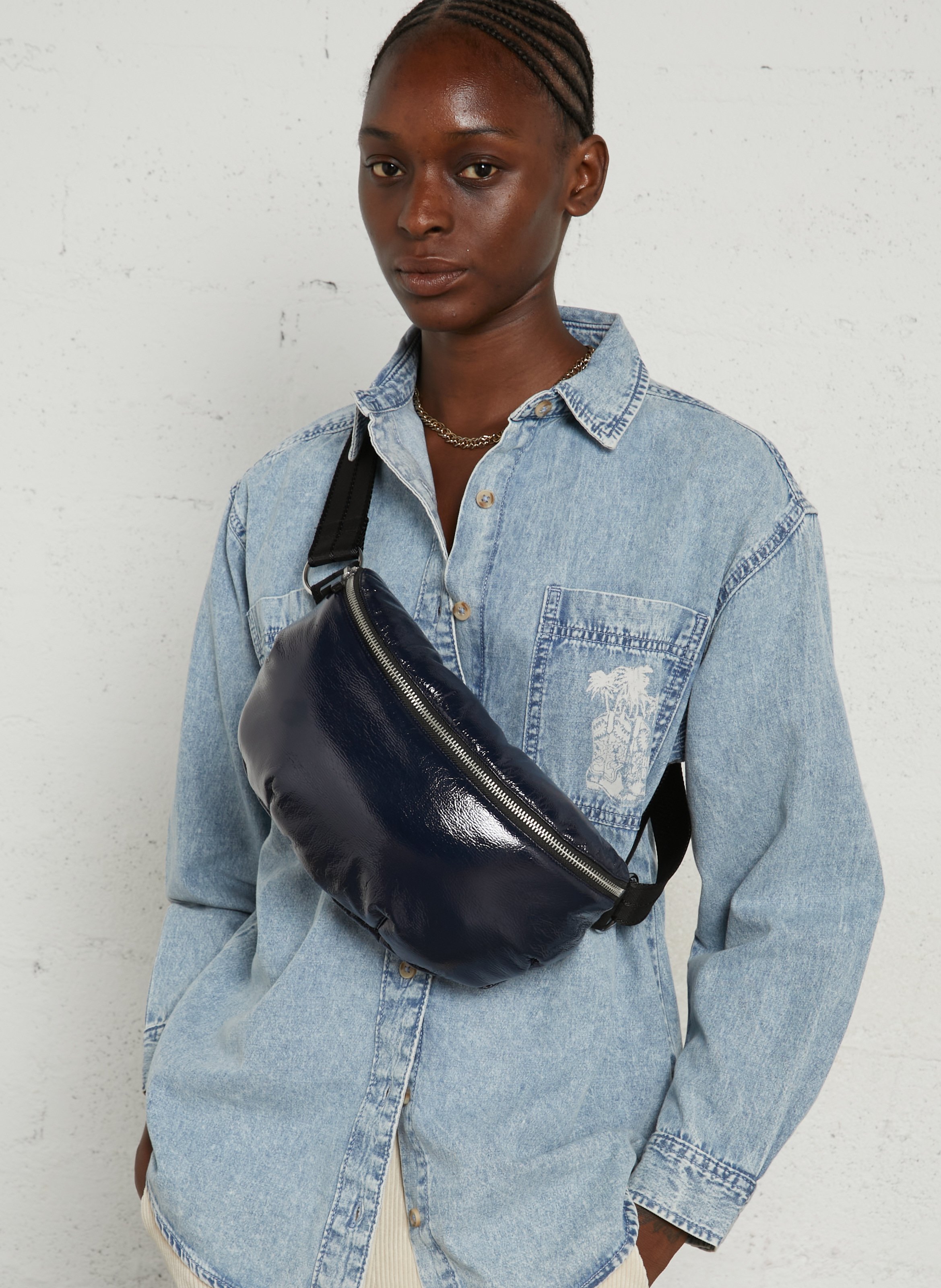 Sac banane effet cuir BELLEROSE Bleu