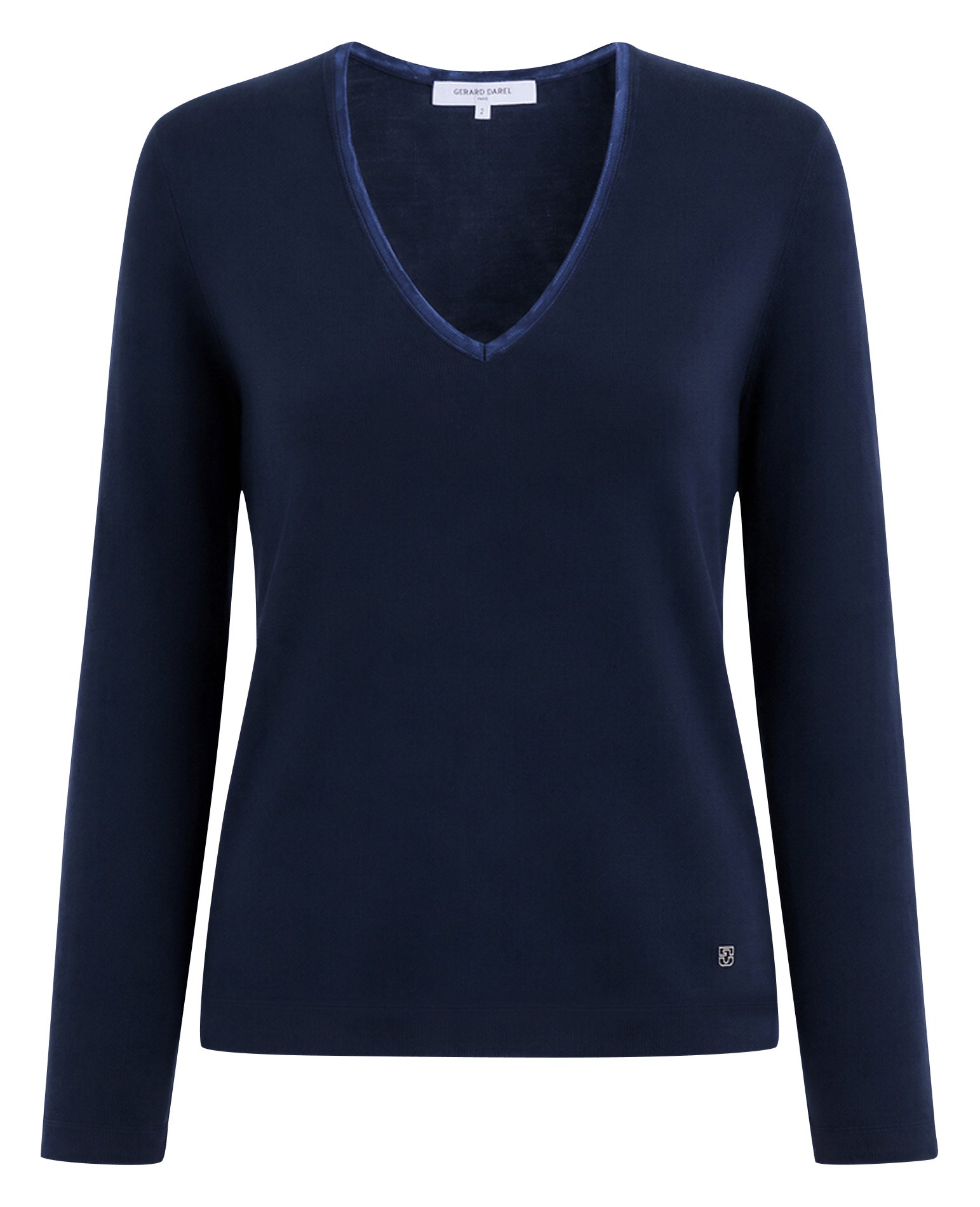 Flammenstrickpullover mit V-Ausschnitt GERARD DAREL Blau