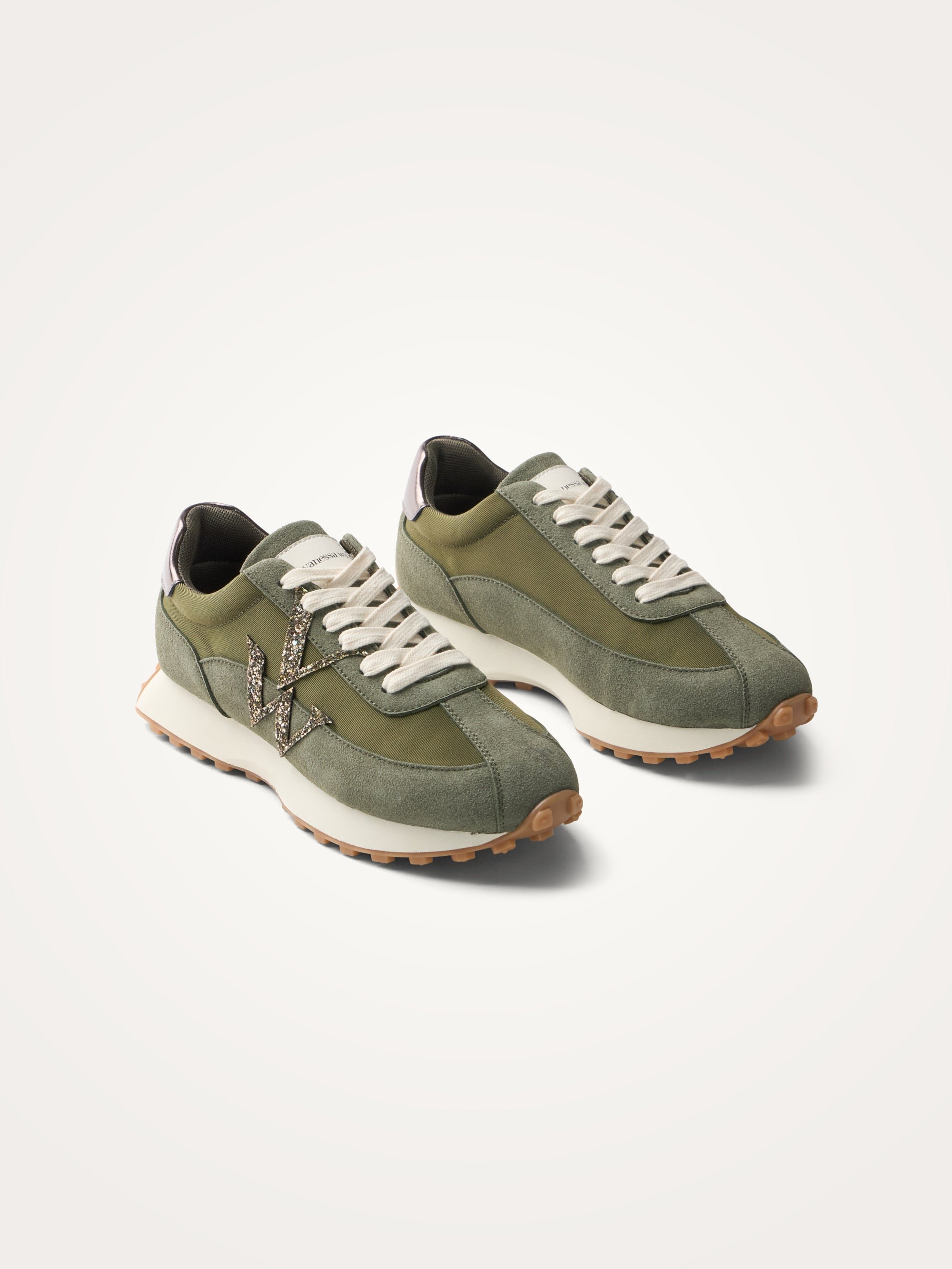 Sneakers with monogram on running sole VANESSA WU Green