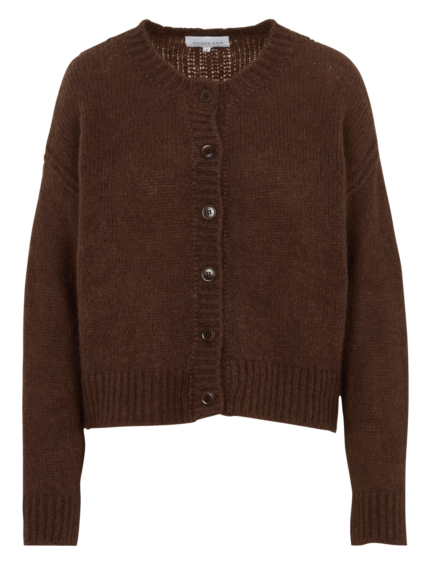 Gilet oversize en laine mélangée MAISON ANJE Marron
